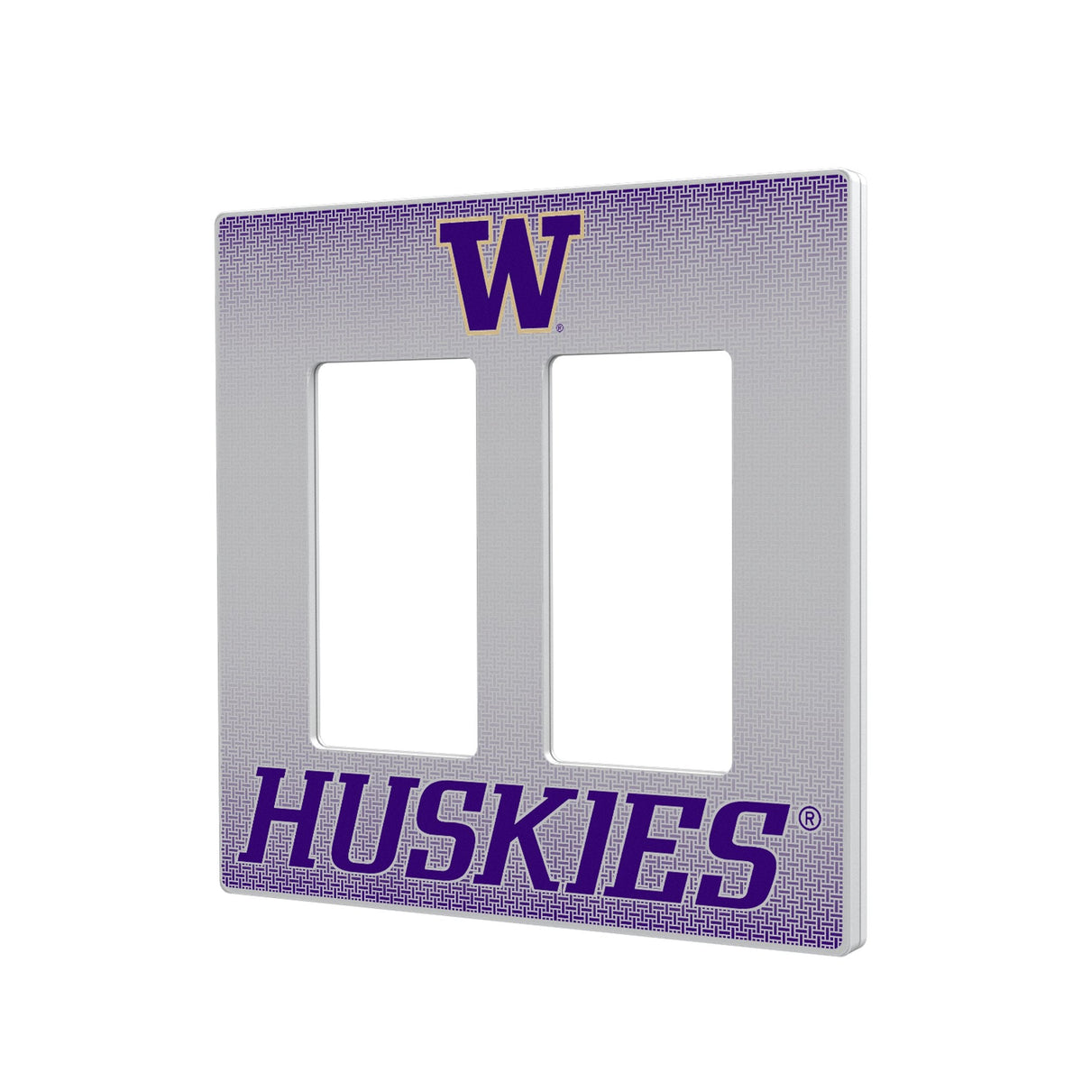 University of Washington Huskies Linen Hidden-Screw Light Switch Plate 4