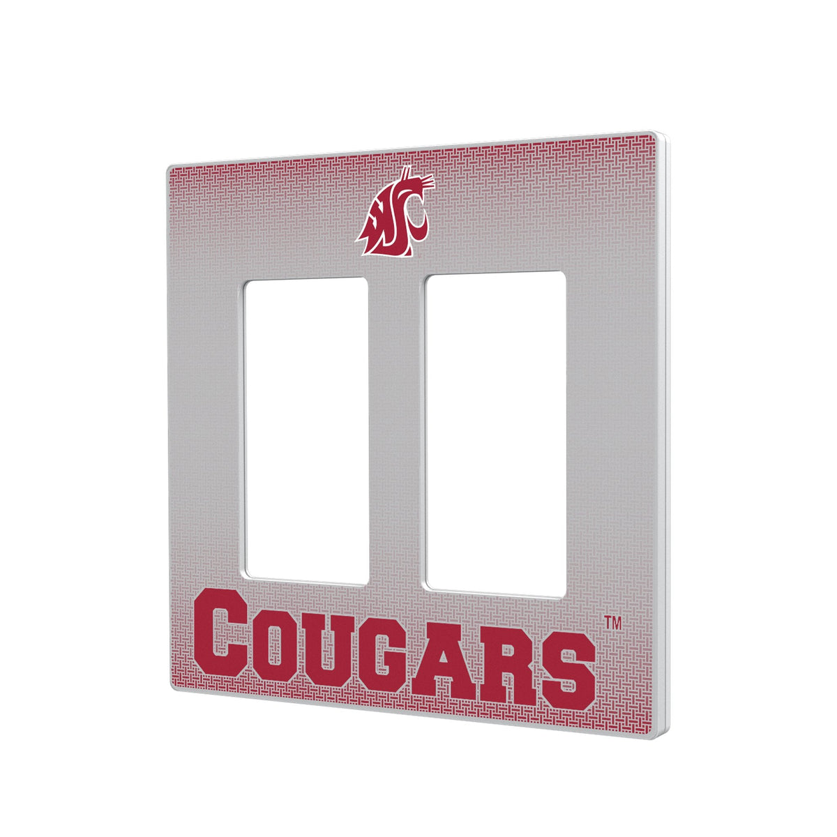 Washington State University Cougars Linen Hidden-Screw Light Switch Plate 4