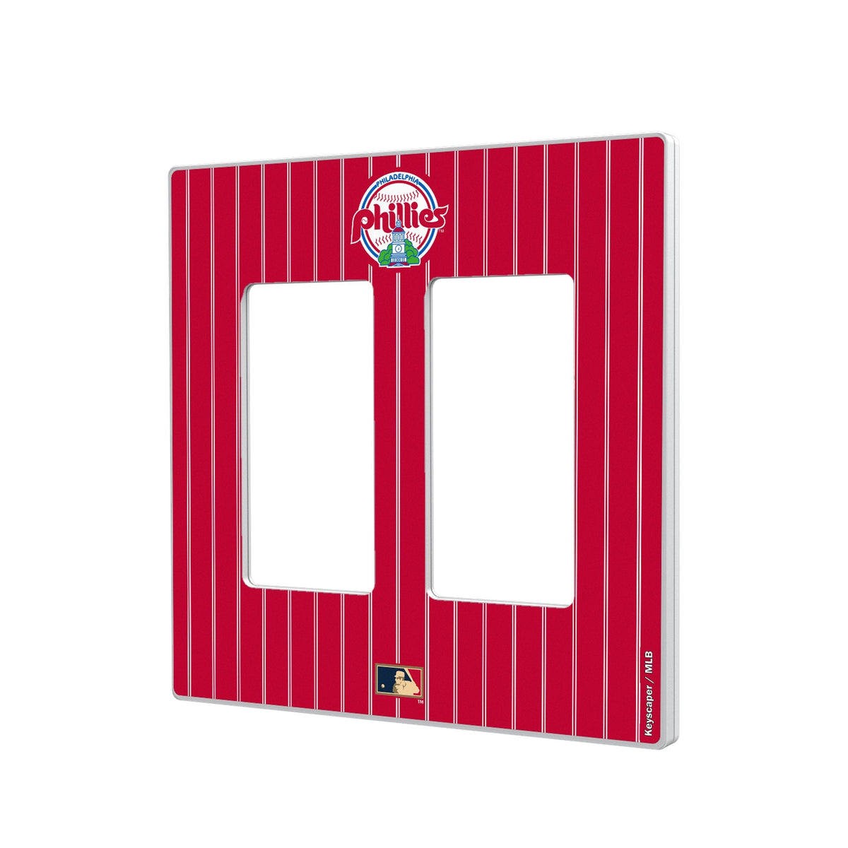 Philadelphia Phillies 1984-1991 - Cooperstown Collection Pinstripe Hidden-Screw Light Switch Plate 4