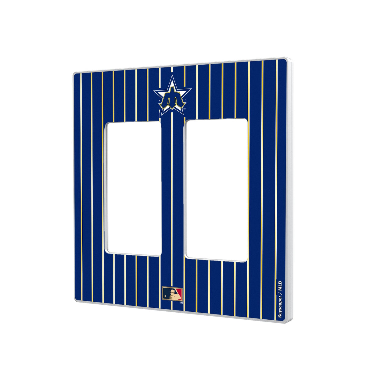 Seattle Mariners 1981-1986 - Cooperstown Collection Pinstripe Hidden-Screw Light Switch Plate 4
