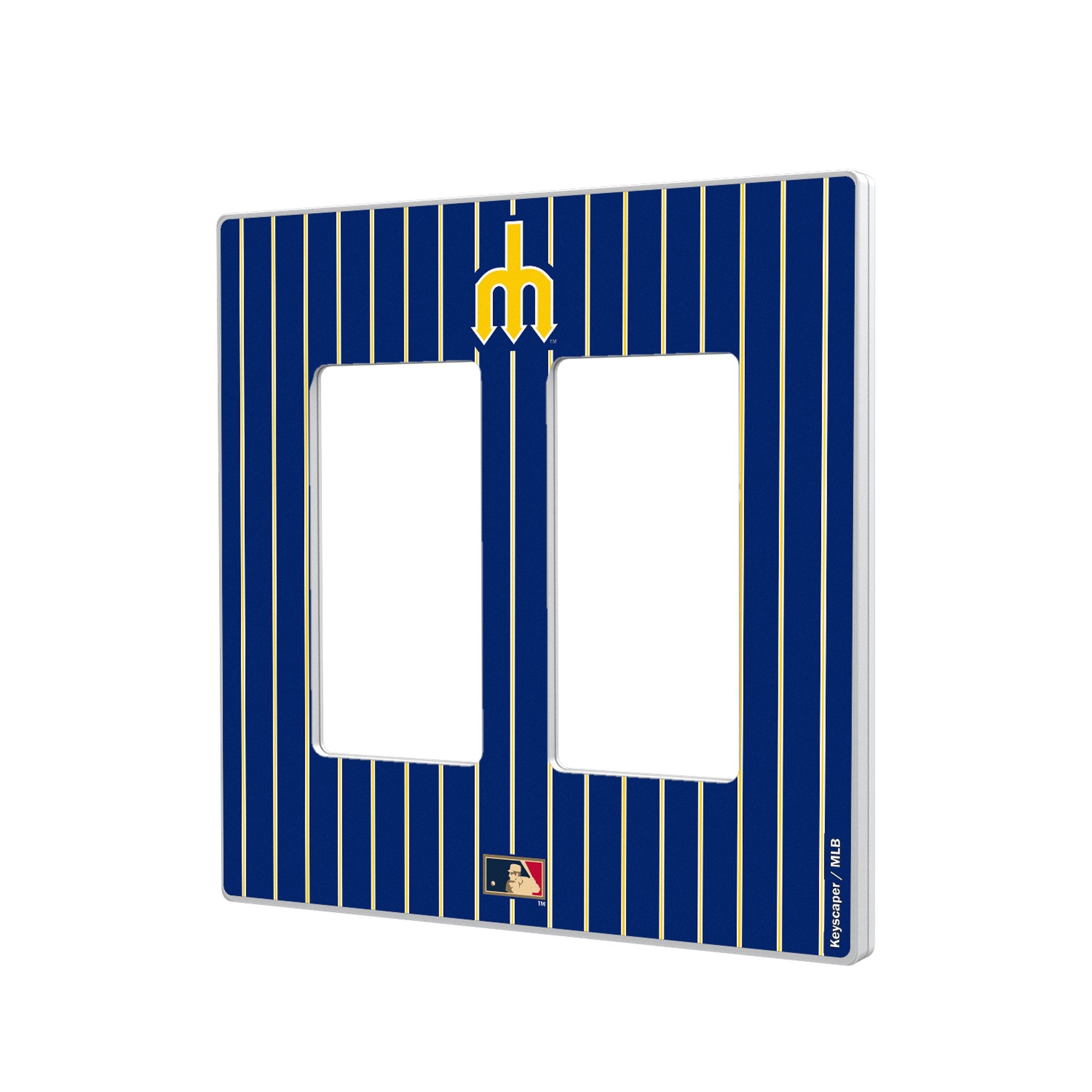 Seattle Mariners 1977-1980 - Cooperstown Collection Pinstripe Hidden-Screw Light Switch Plate 4