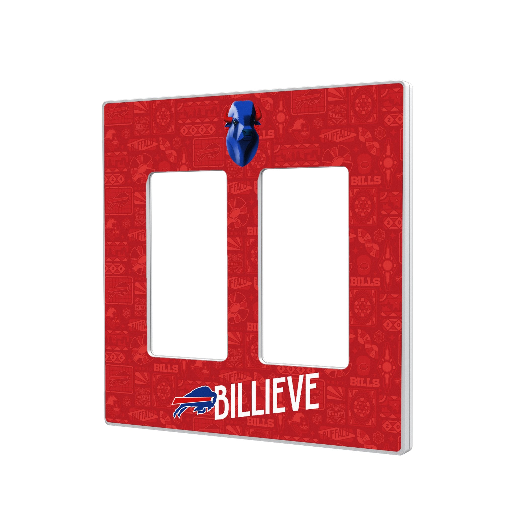Buffalo Bills 2024 Illustrated Limited Edition Hidden-Screw Light Switch Plate 4