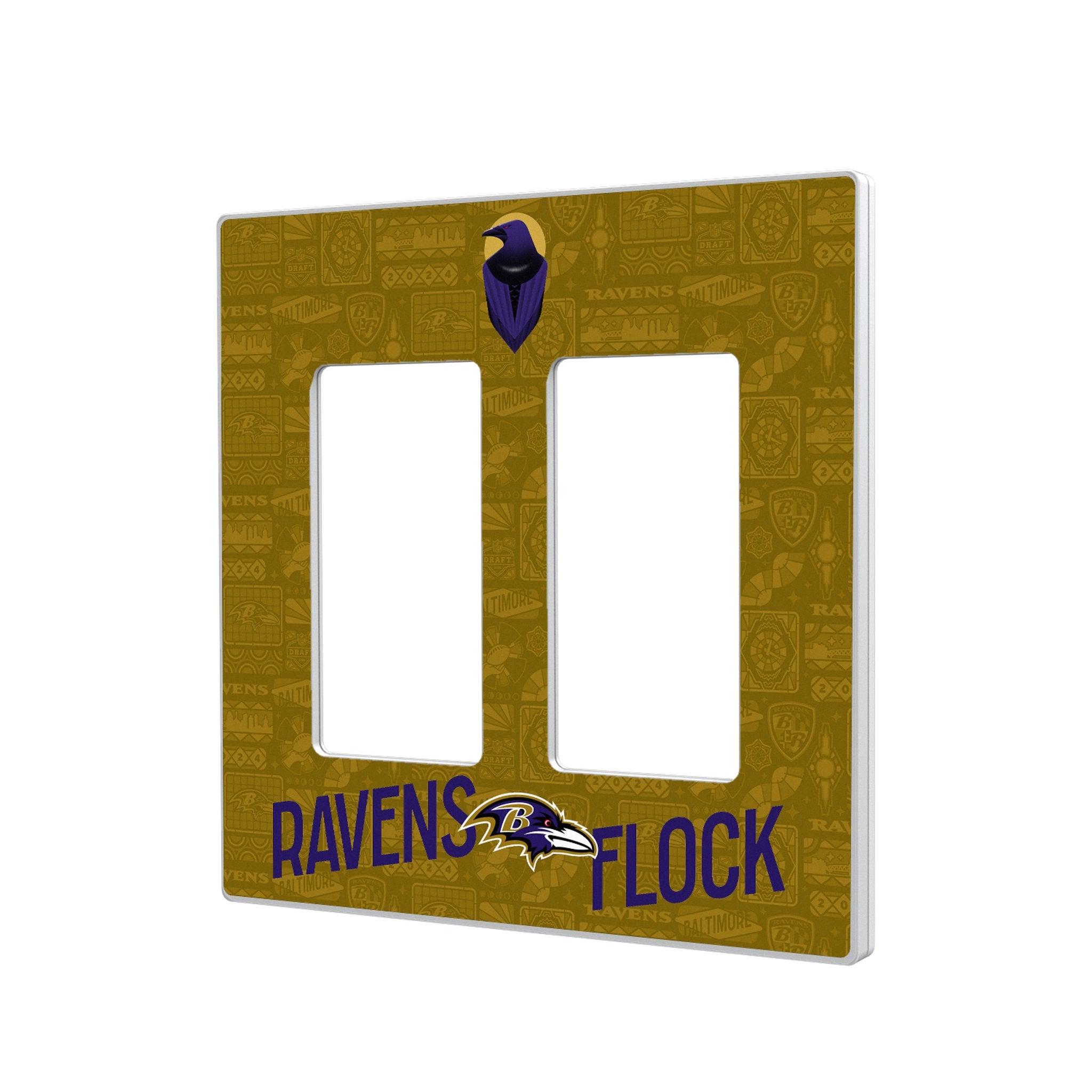 Baltimore Ravens 2024 Illustrated Limited Edition Hidden-Screw Light Switch Plate 4