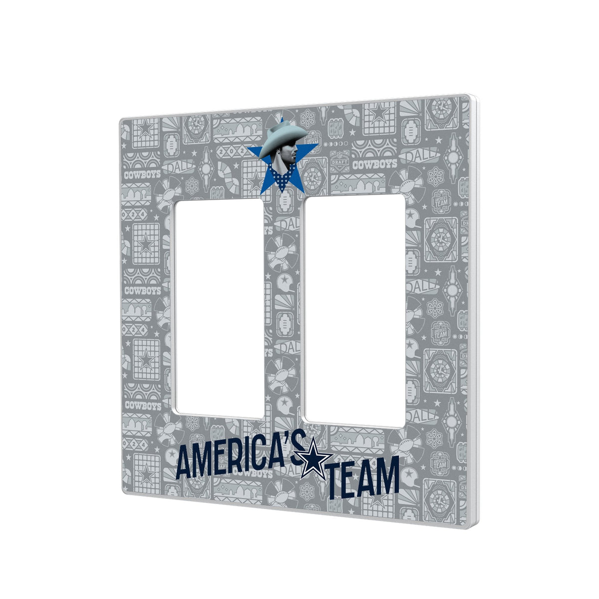 Dallas Cowboys 2024 Illustrated Limited Edition Hidden-Screw Light Switch Plate 4
