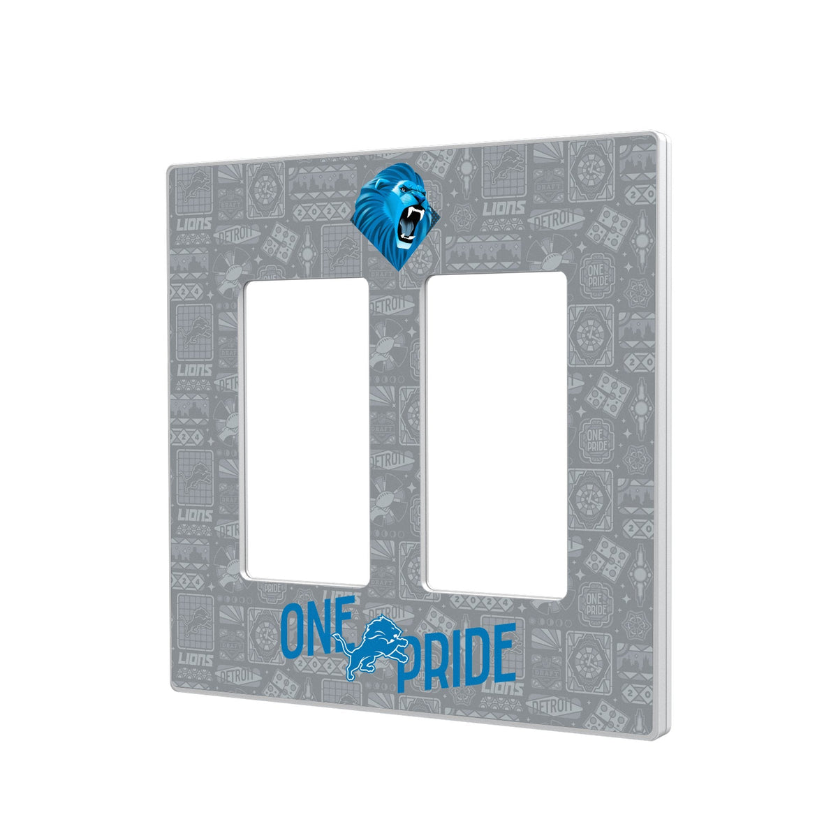 Detroit Lions 2024 Illustrated Limited Edition Hidden-Screw Light Switch Plate 4