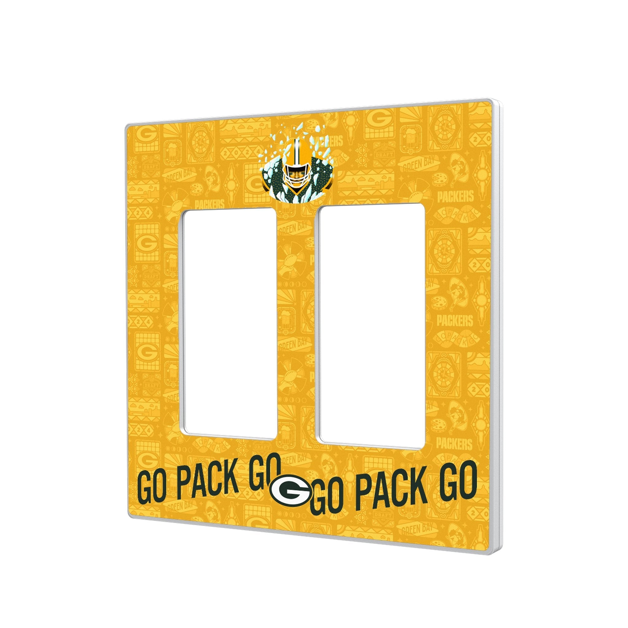 Green Bay Packers 2024 Illustrated Limited Edition Hidden-Screw Light Switch Plate 4
