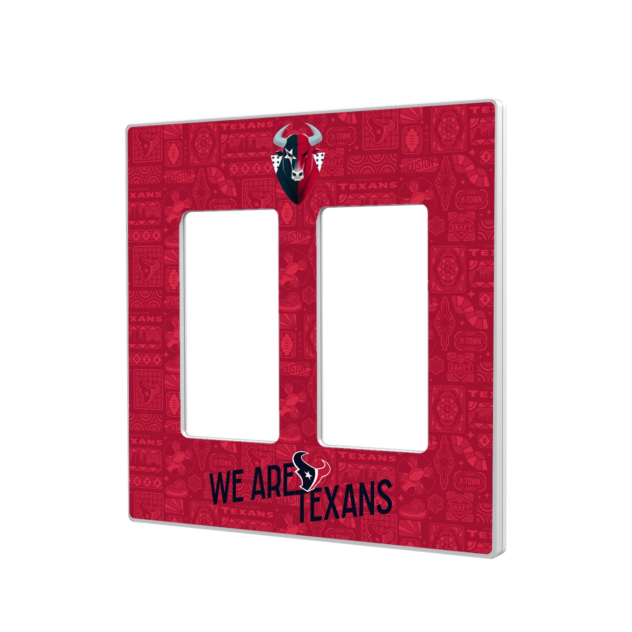 Houston Texans 2024 Illustrated Limited Edition Hidden-Screw Light Switch Plate 4