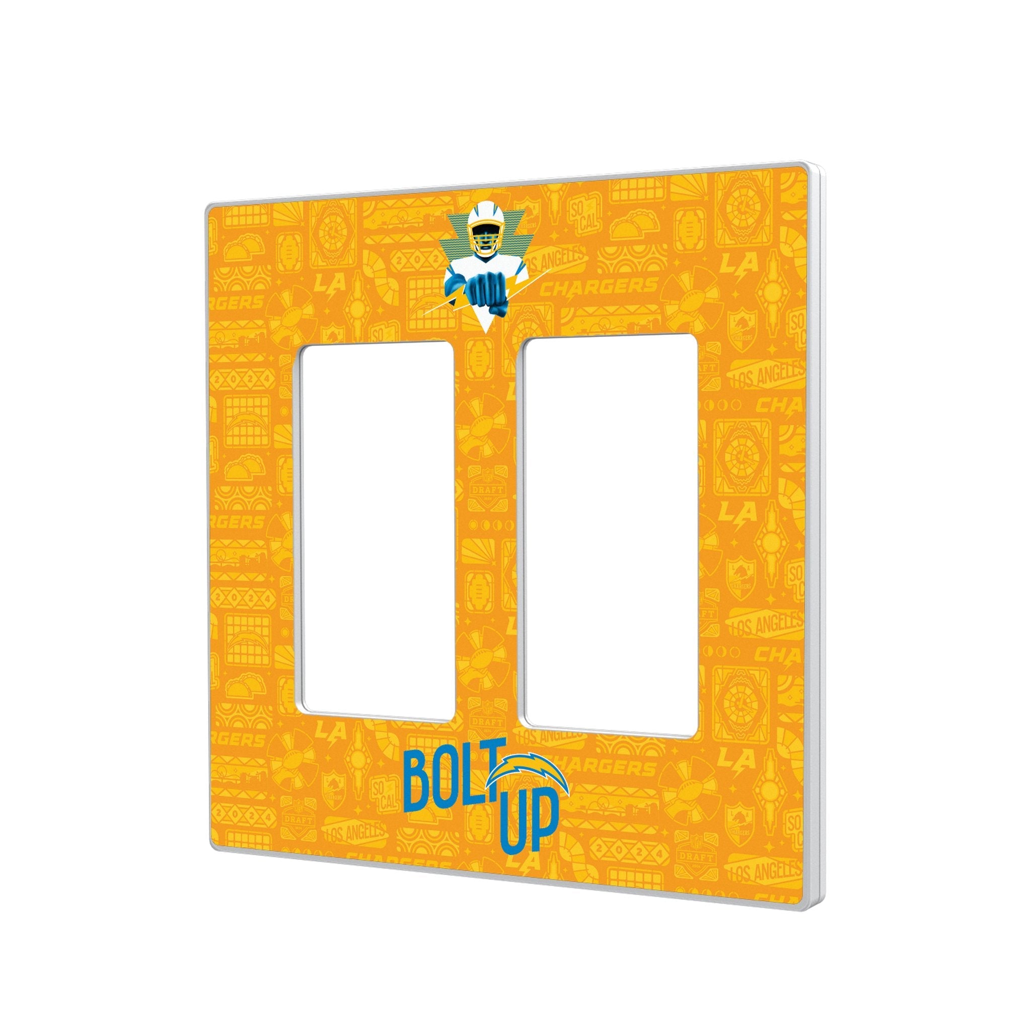 Los Angeles Chargers 2024 Illustrated Limited Edition Hidden-Screw Light Switch Plate 4
