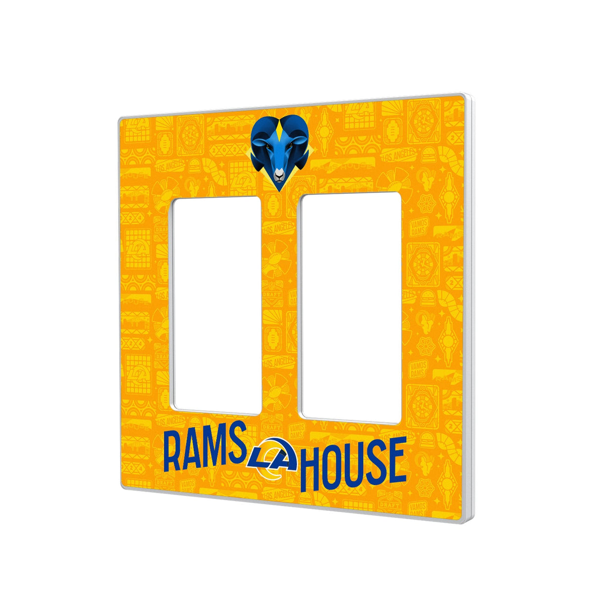 Los Angeles Rams 2024 Illustrated Limited Edition Hidden-Screw Light Switch Plate 4