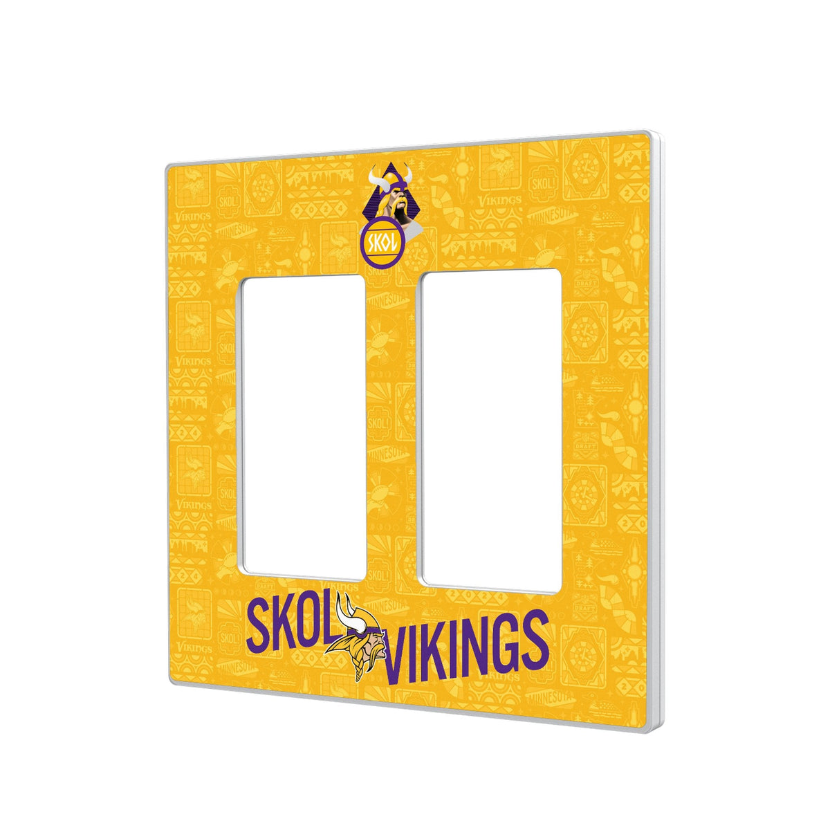 Minnesota Vikings 2024 Illustrated Limited Edition Hidden-Screw Light Switch Plate 4