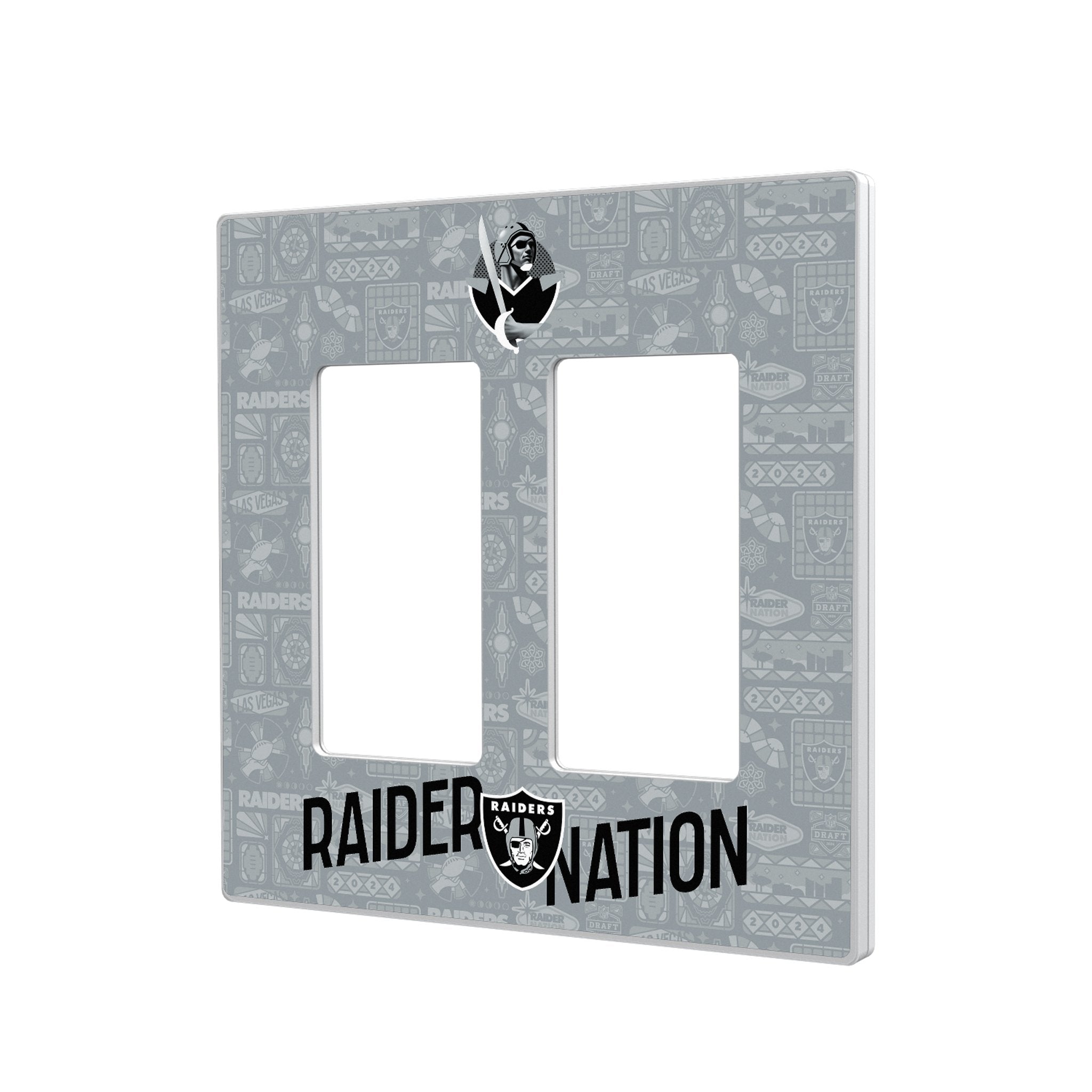 Las Vegas Raiders 2024 Illustrated Limited Edition Hidden-Screw Light Switch Plate 4