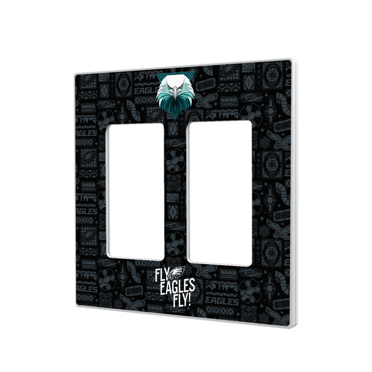 Philadelphia Eagles 2024 Illustrated Limited Edition Hidden-Screw Light Switch Plate 4