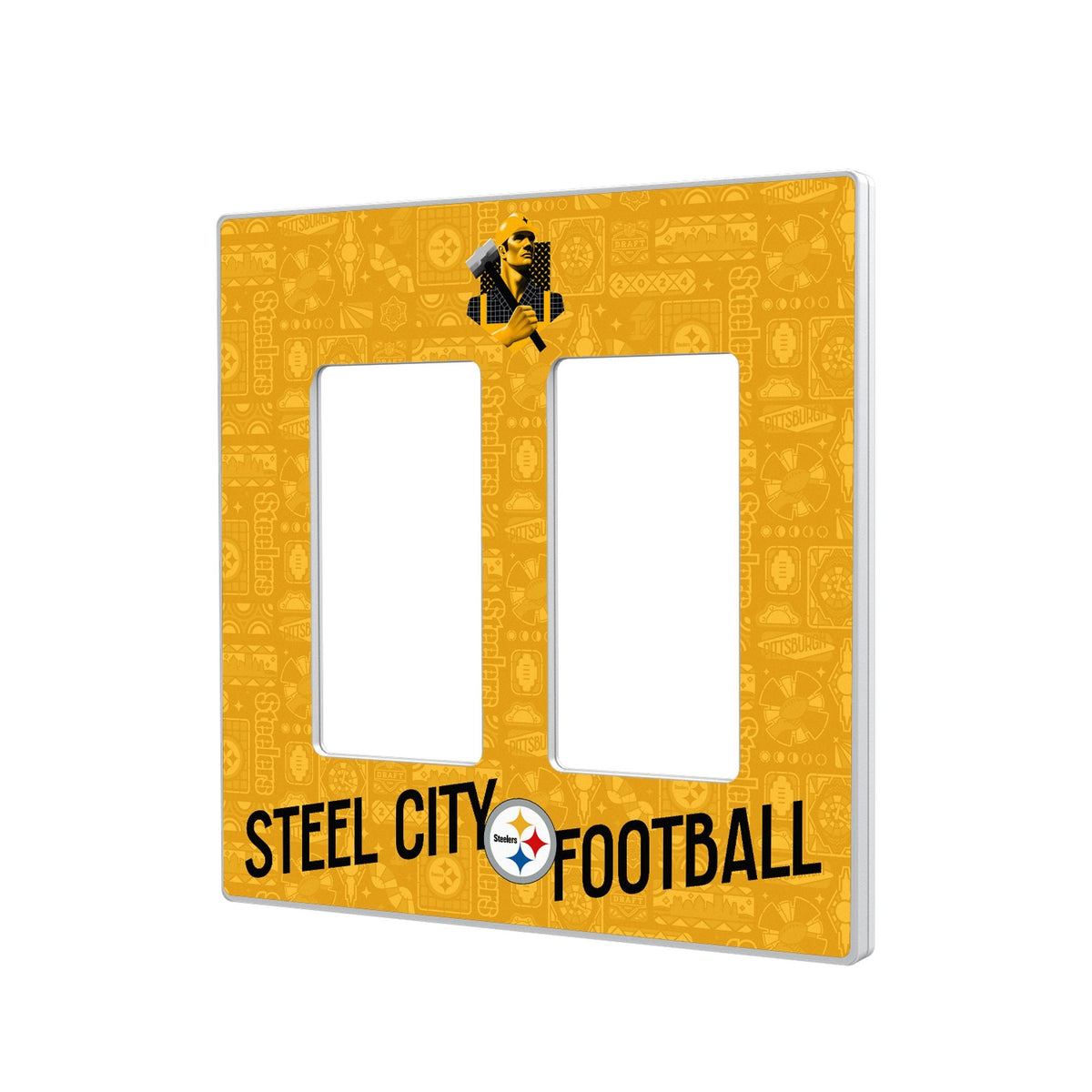 Pittsburgh Steelers 2024 Illustrated Limited Edition Hidden-Screw Light Switch Plate 4