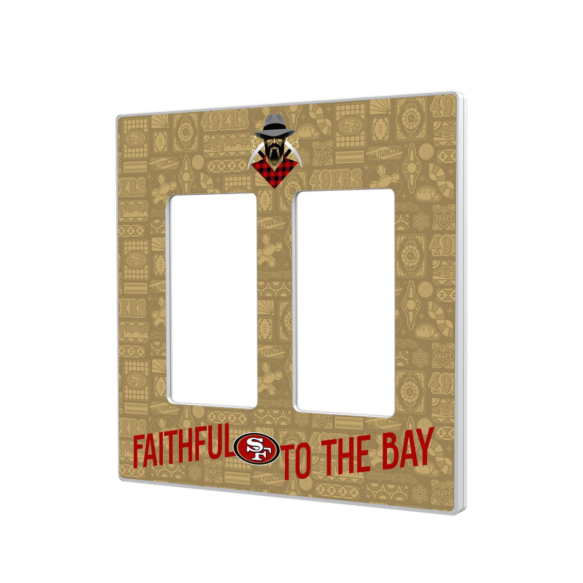 San Francisco 49ers 2024 Illustrated Limited Edition Hidden-Screw Light Switch Plate 4