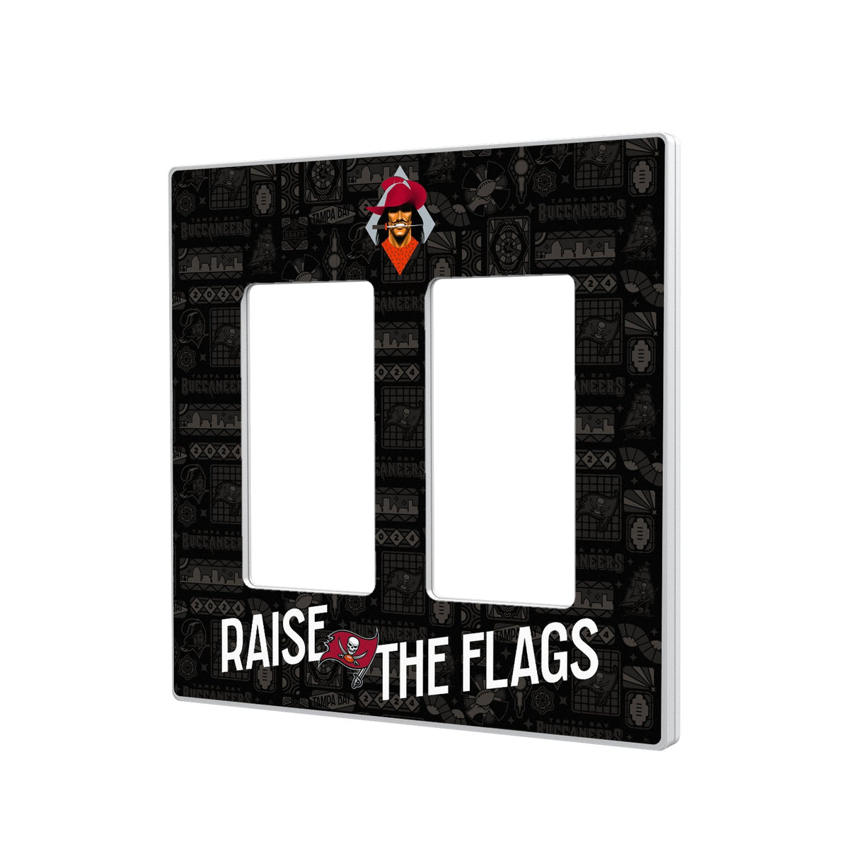 Tampa Bay Buccaneers 2024 Illustrated Limited Edition Hidden-Screw Light Switch Plate 4
