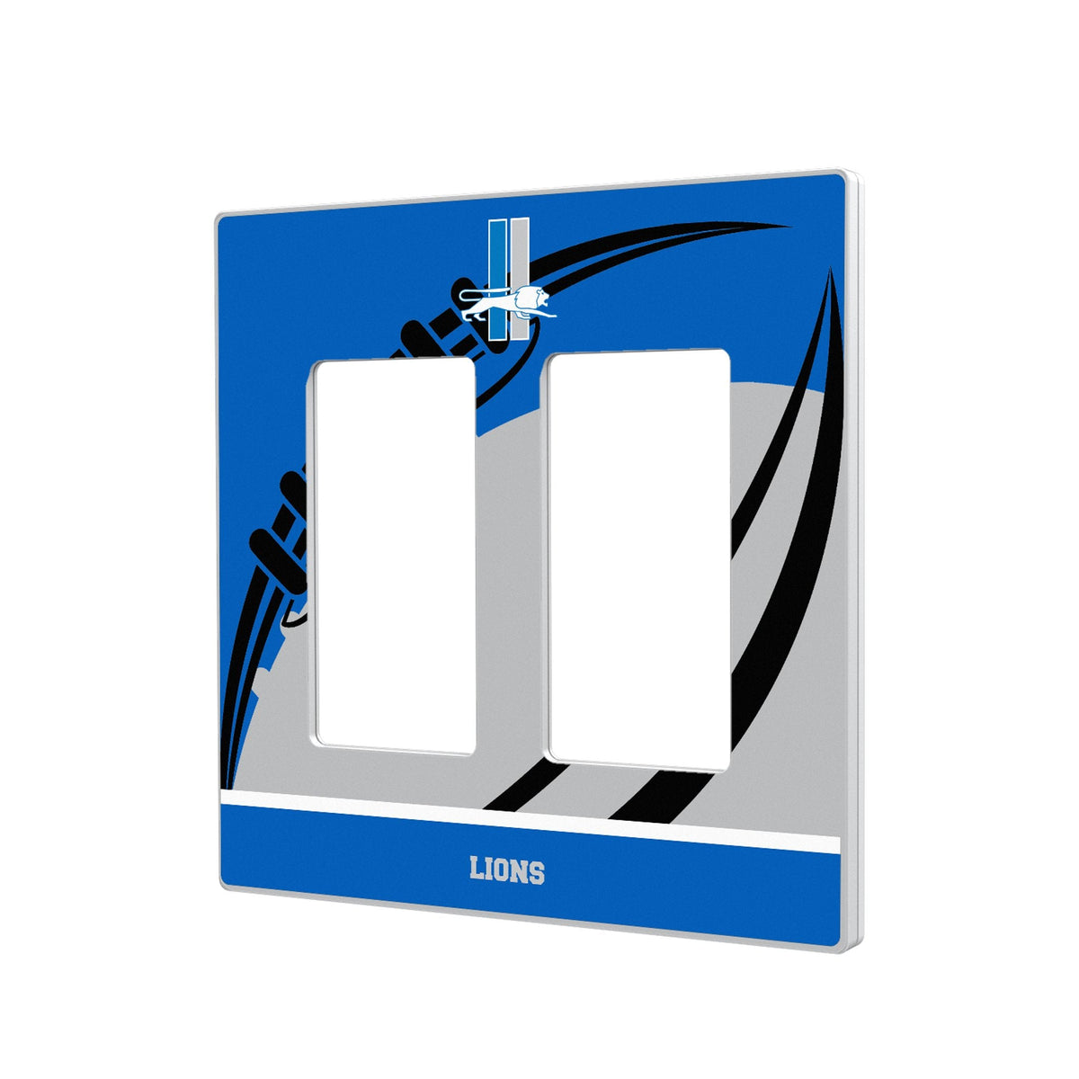 Detroit Lions Retro Passtime Hidden-Screw Light Switch Plate 4