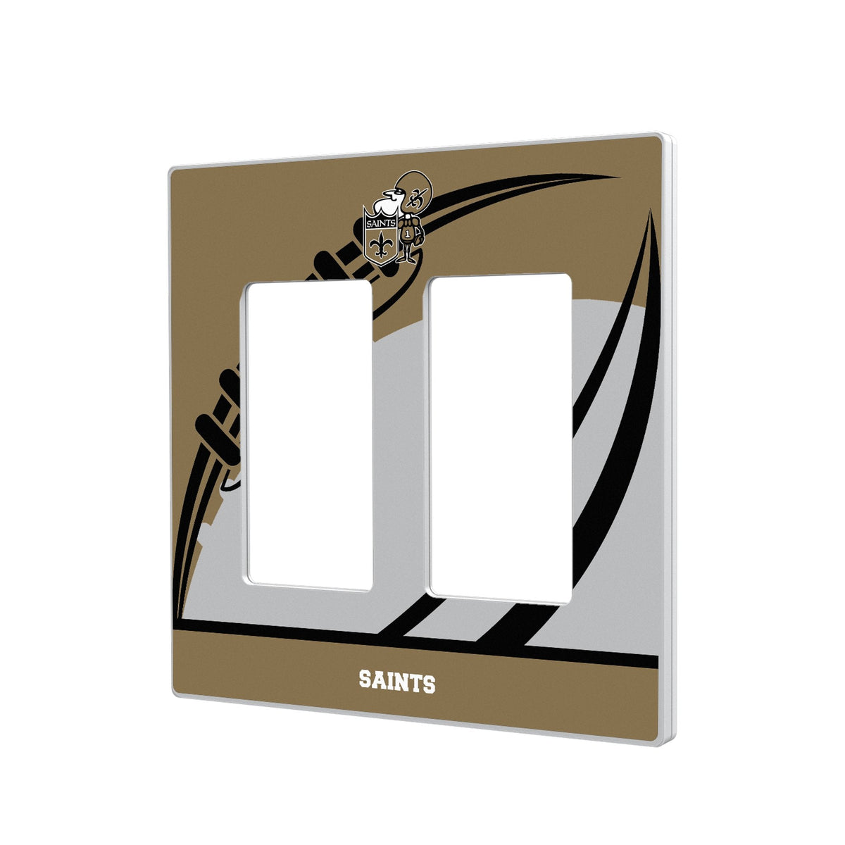 New Orleans Saints Historic Collection Passtime Hidden-Screw Light Switch Plate 4