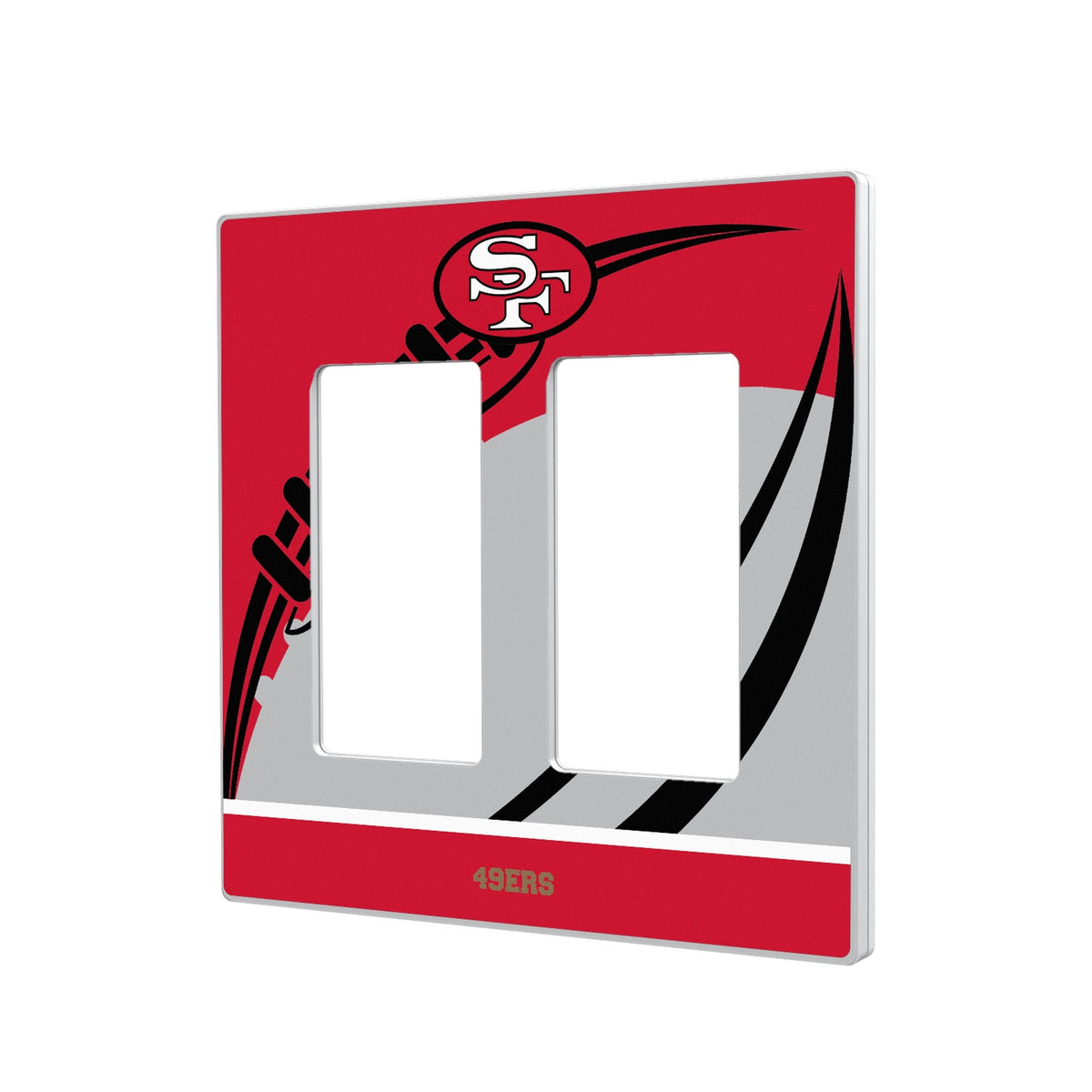 San Francisco 49ers Historic Collection Passtime Hidden-Screw Light Switch Plate 4