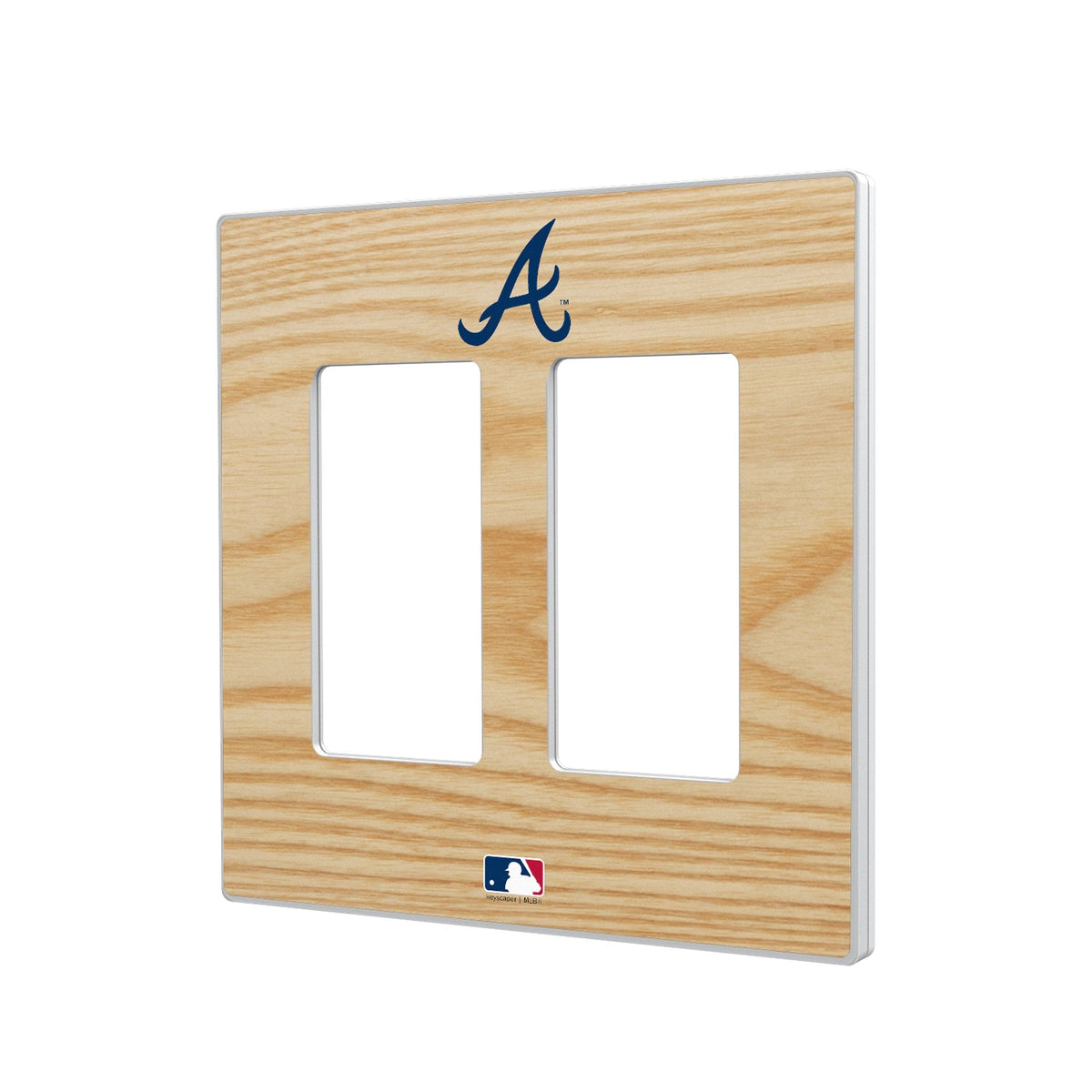 Atlanta Braves Baseball Bat Hidden-Screw Light Switch Plate 4