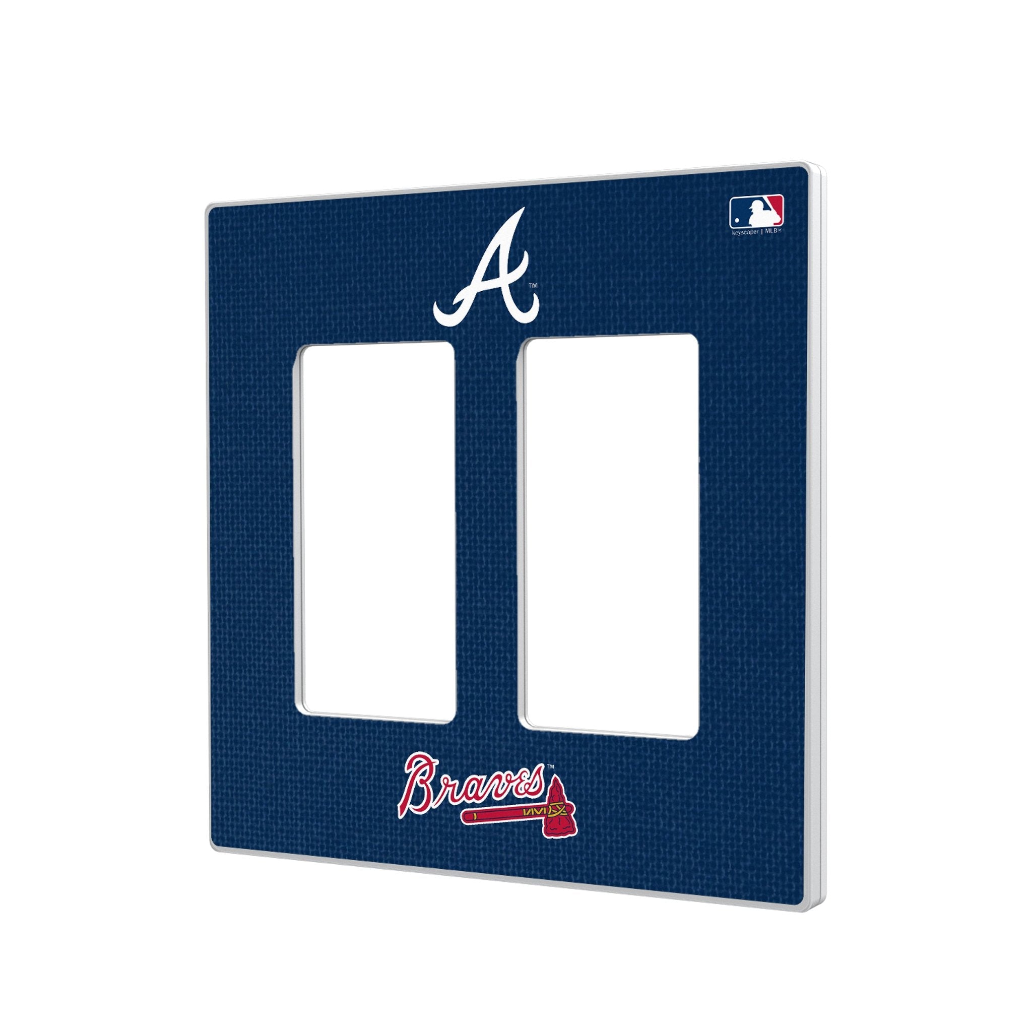 Atlanta Braves Solid Hidden-Screw Light Switch Plate 4
