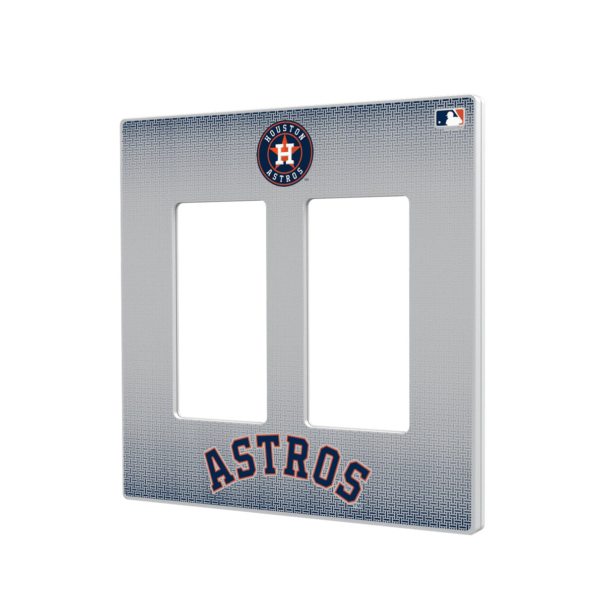 Houston Astros Linen Hidden-Screw Light Switch Plate 4