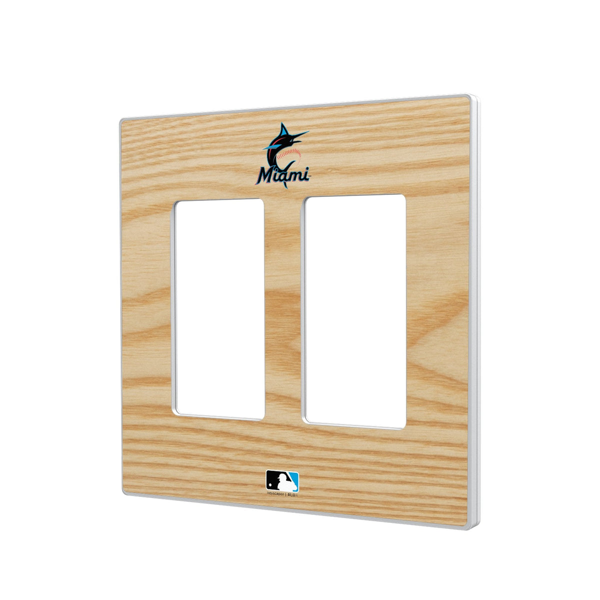 Miami Marlins Baseball Bat Hidden-Screw Light Switch Plate 4