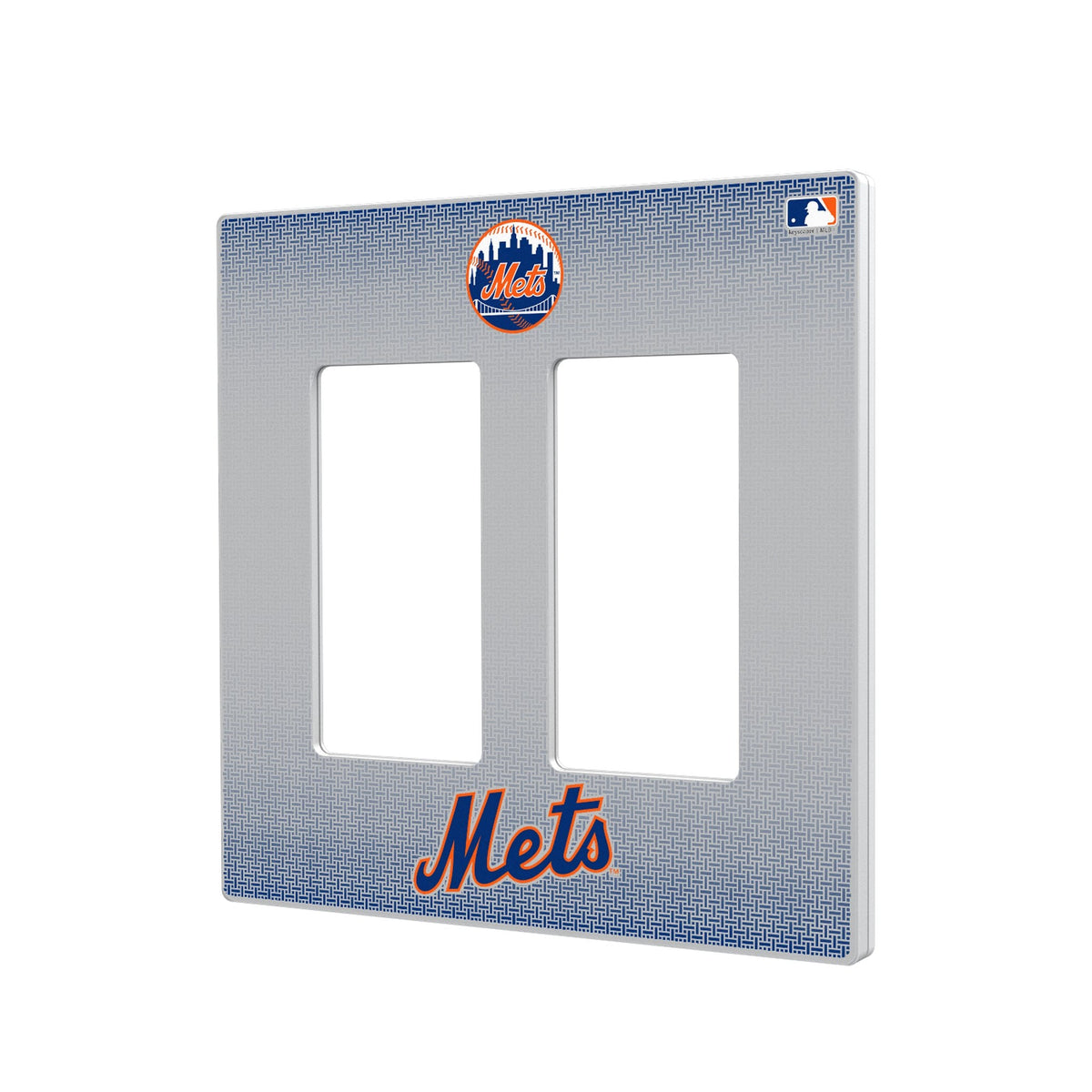 New York Mets Linen Hidden-Screw Light Switch Plate 4