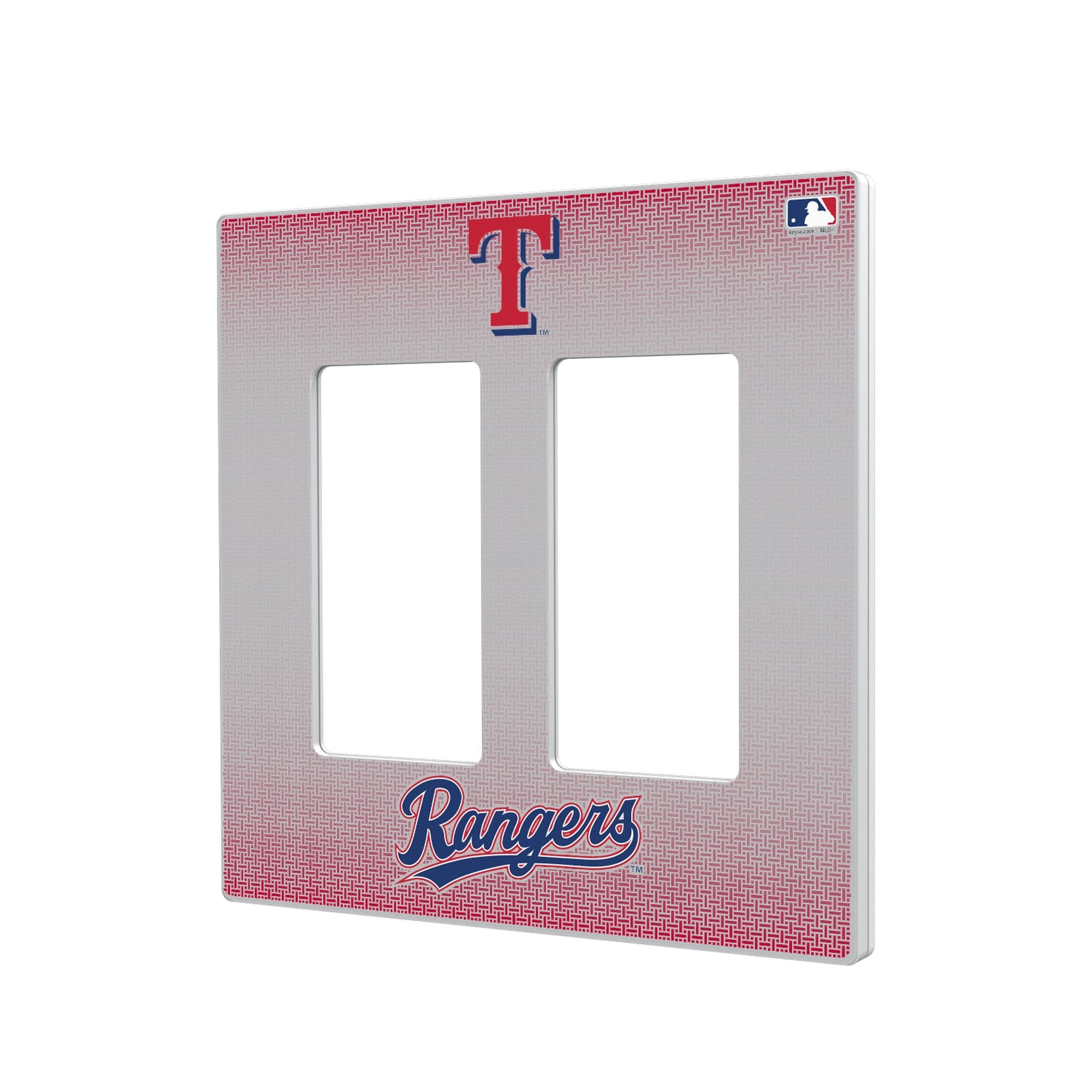 Texas Rangers Linen Hidden-Screw Light Switch Plate 4