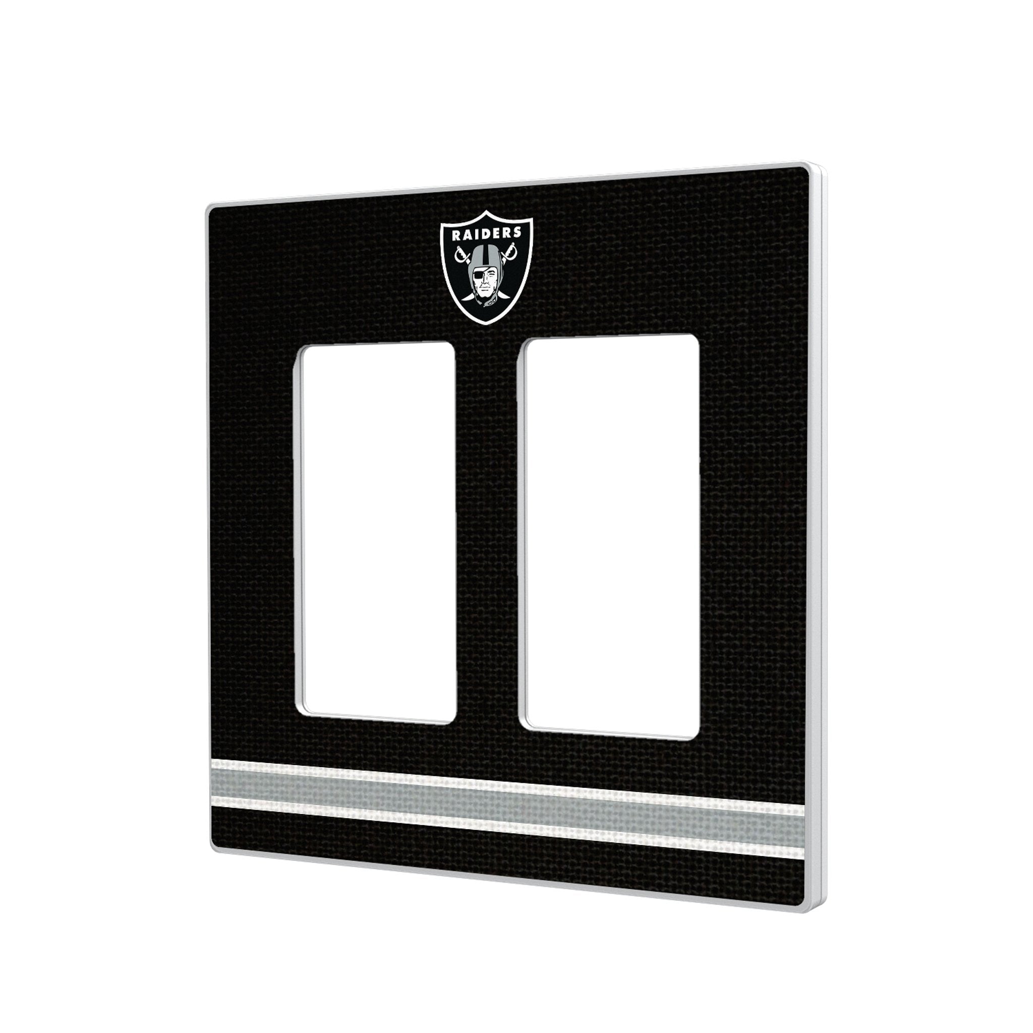 Las Vegas Raiders Stripe Hidden-Screw Light Switch Plate 4