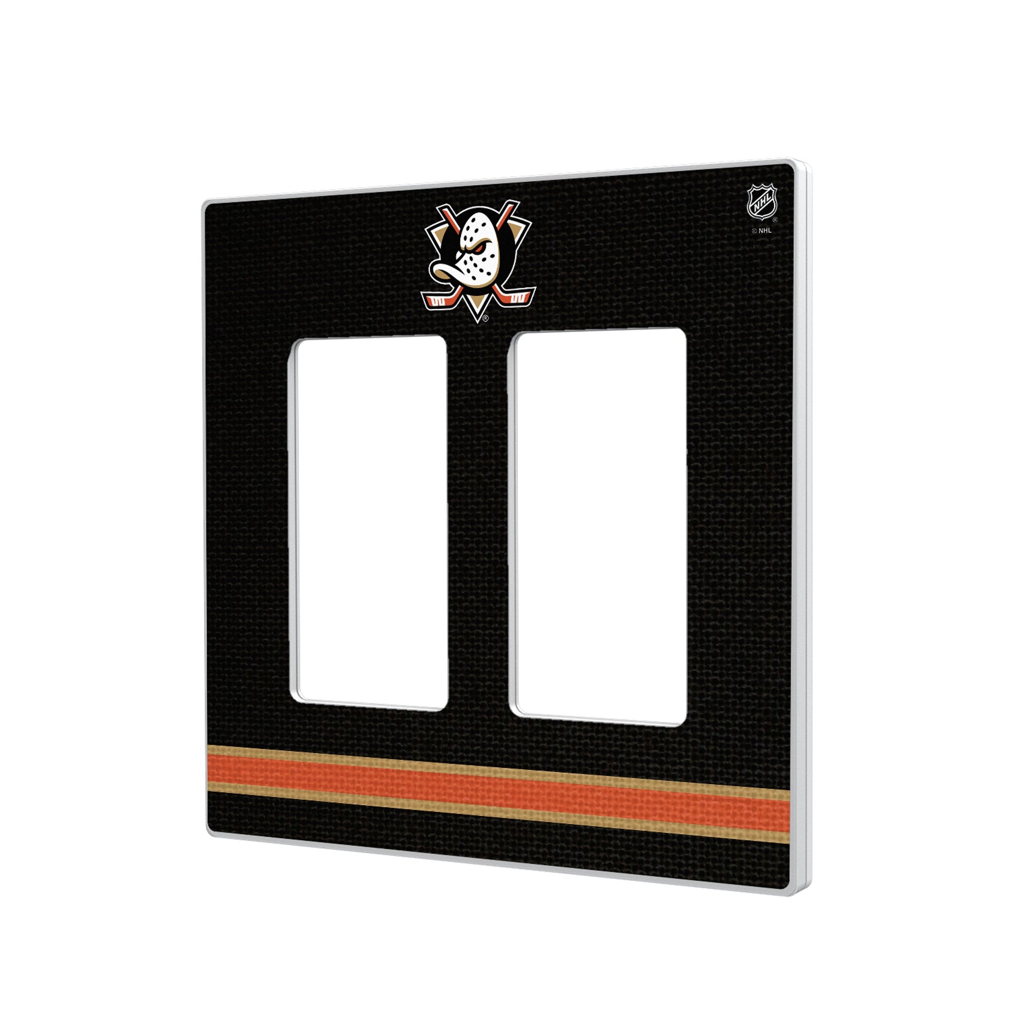 Anaheim Ducks Stripe Hidden-Screw Light Switch Plate 4