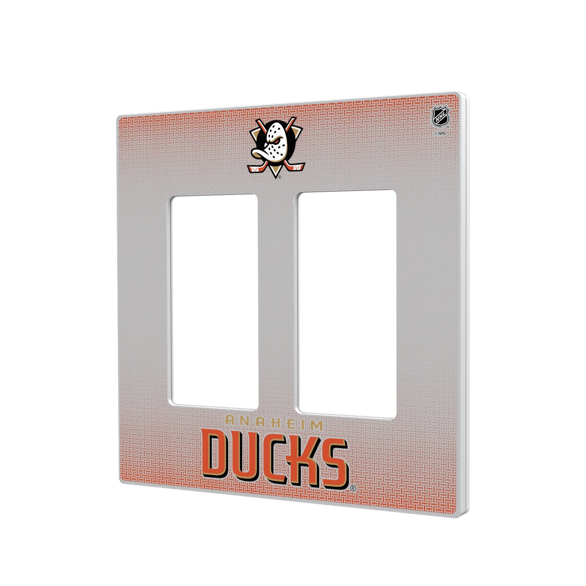 Anaheim Ducks Linen Hidden-Screw Light Switch Plate 4