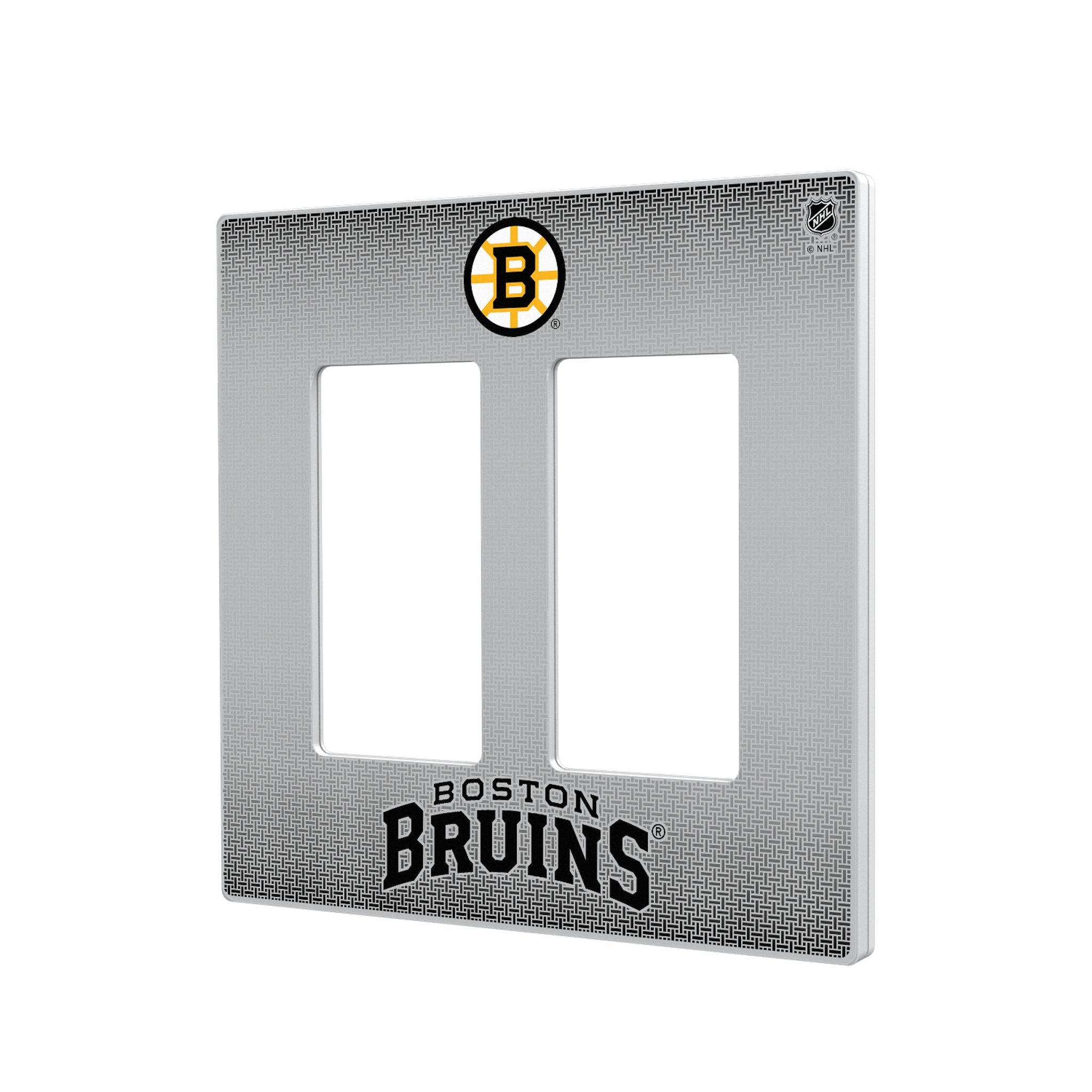 Boston Bruins Linen Hidden-Screw Light Switch Plate 4