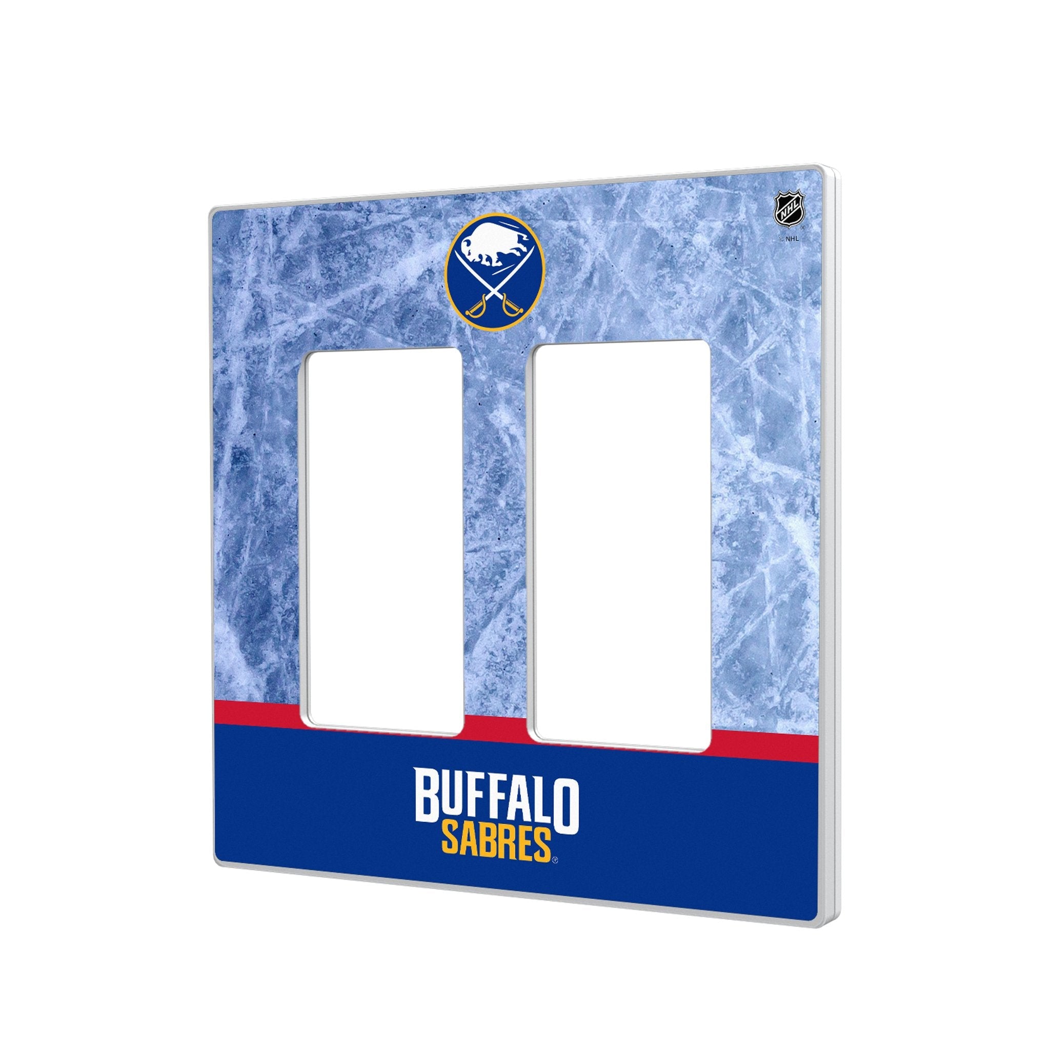 Buffalo Sabres Ice Wordmark Hidden-Screw Light Switch Plate 4
