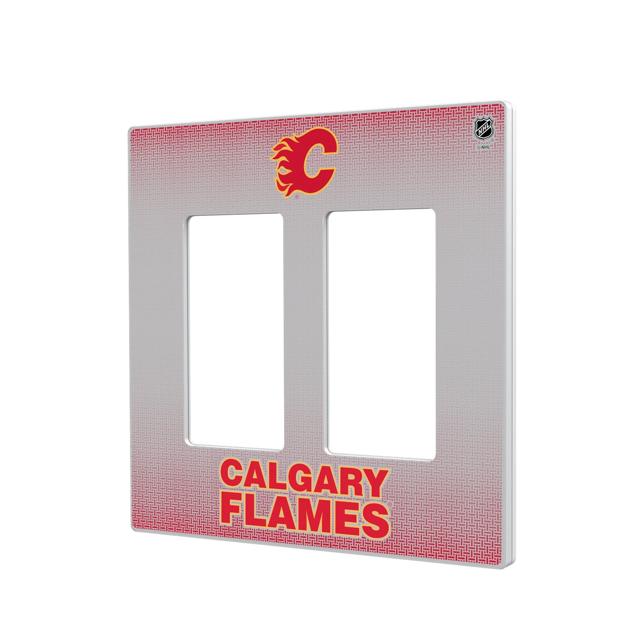 Calgary Flames Linen Hidden-Screw Light Switch Plate 4