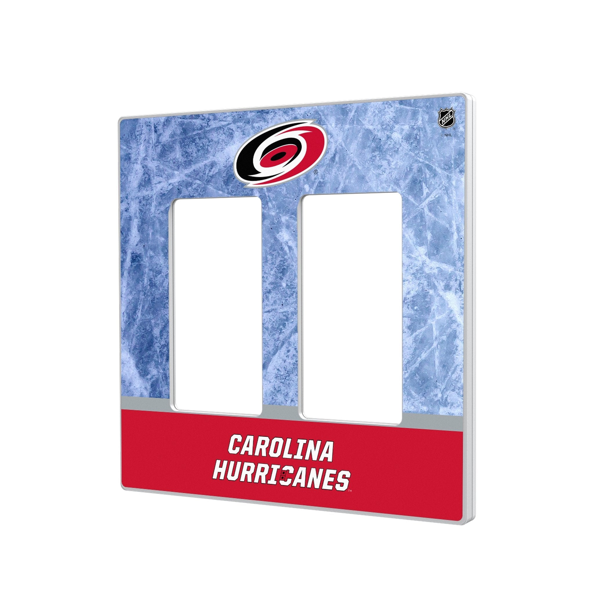 Carolina Hurricanes Ice Wordmark Hidden-Screw Light Switch Plate 4