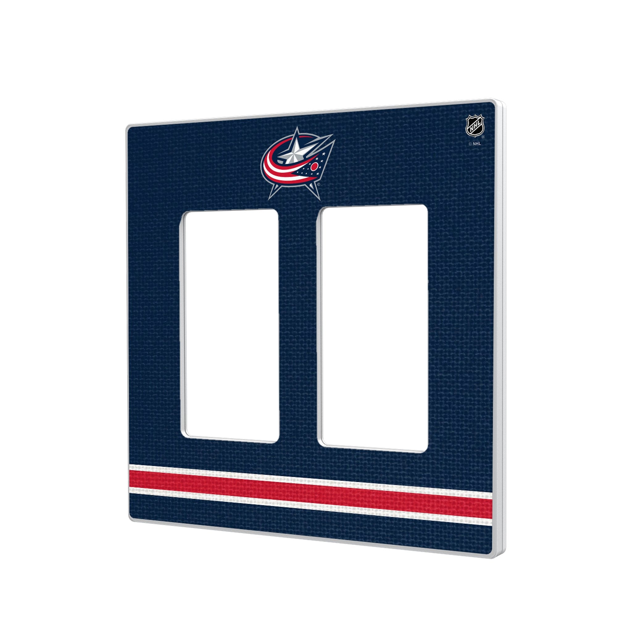 Columbus Blue Jackets Stripe Hidden-Screw Light Switch Plate 4