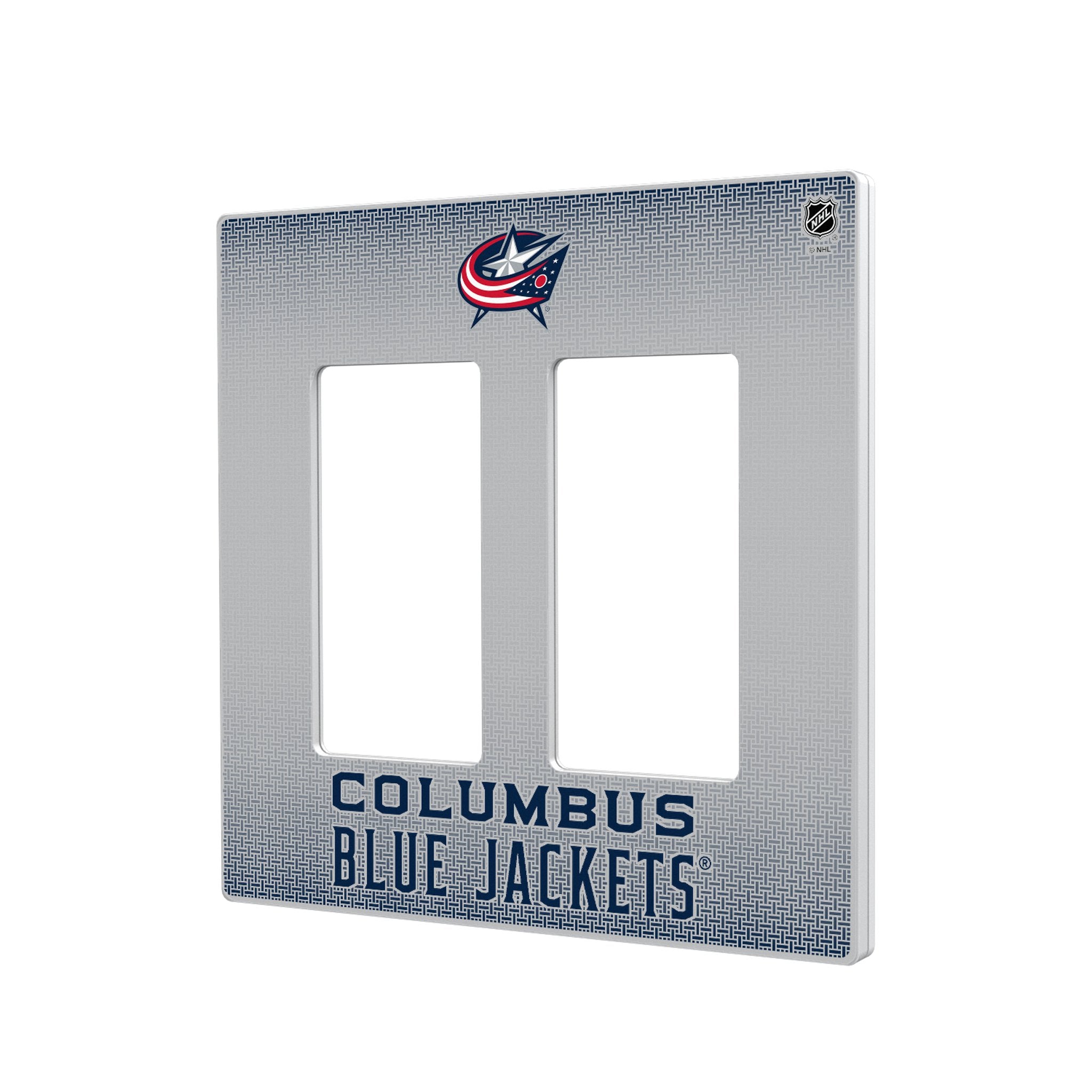 Columbus Blue Jackets Linen Hidden-Screw Light Switch Plate 4