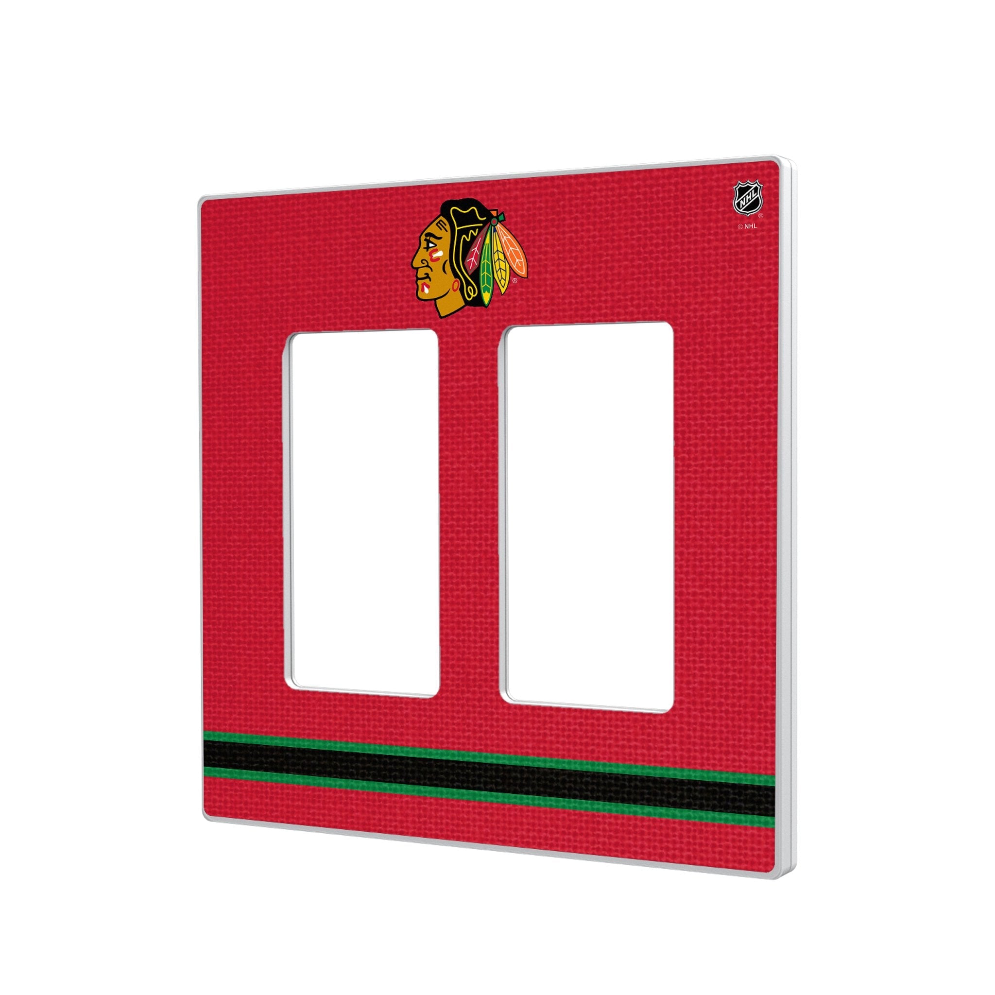 Chicago Blackhawks Stripe Hidden-Screw Light Switch Plate 4