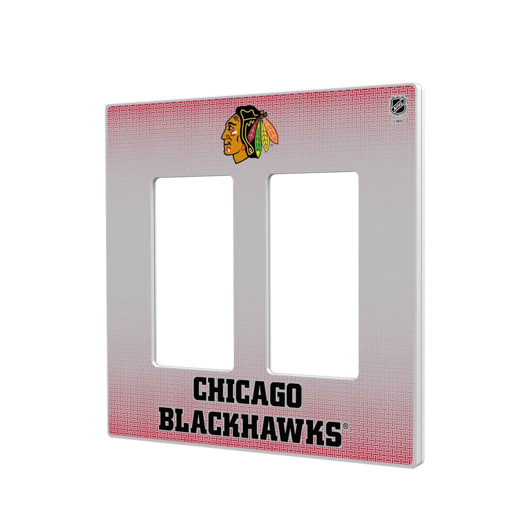 Chicago Blackhawks Linen Hidden-Screw Light Switch Plate 4