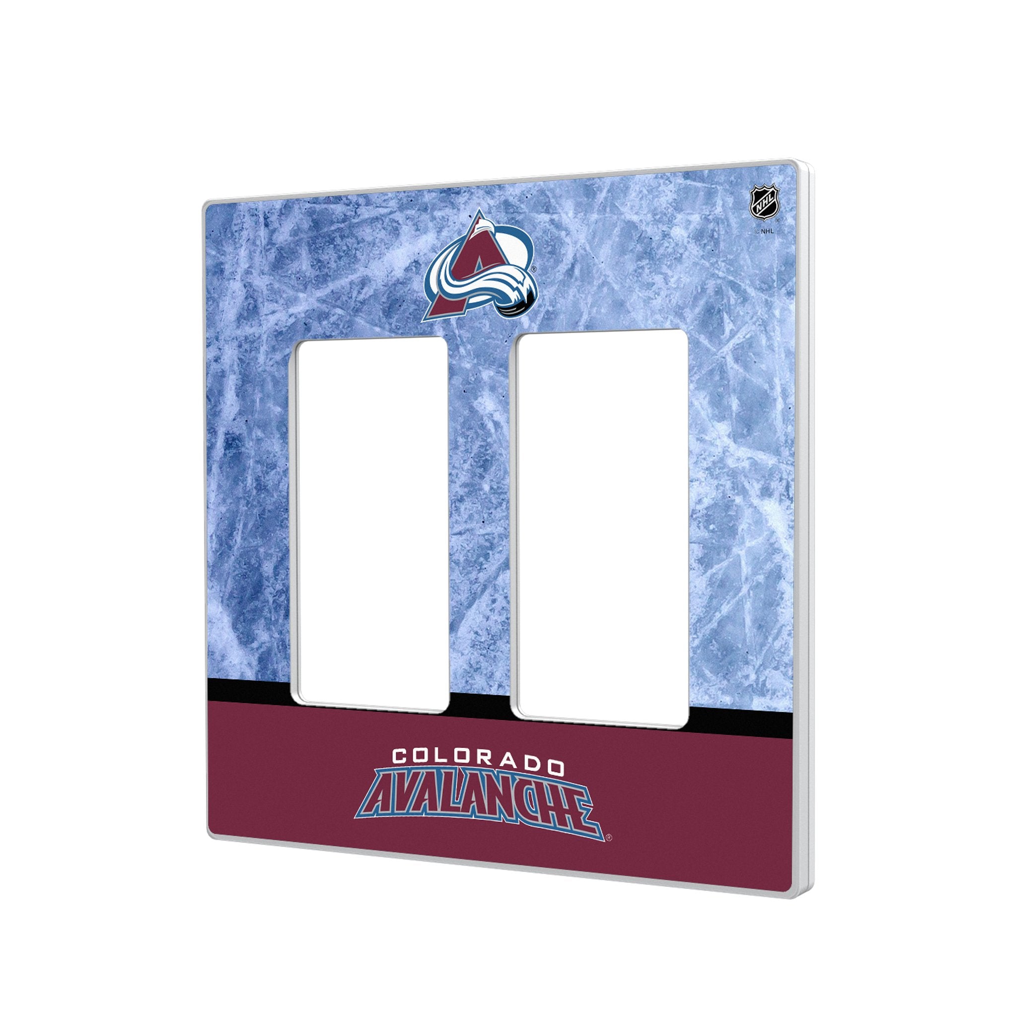 Colorado Avalanche Ice Wordmark Hidden-Screw Light Switch Plate 4
