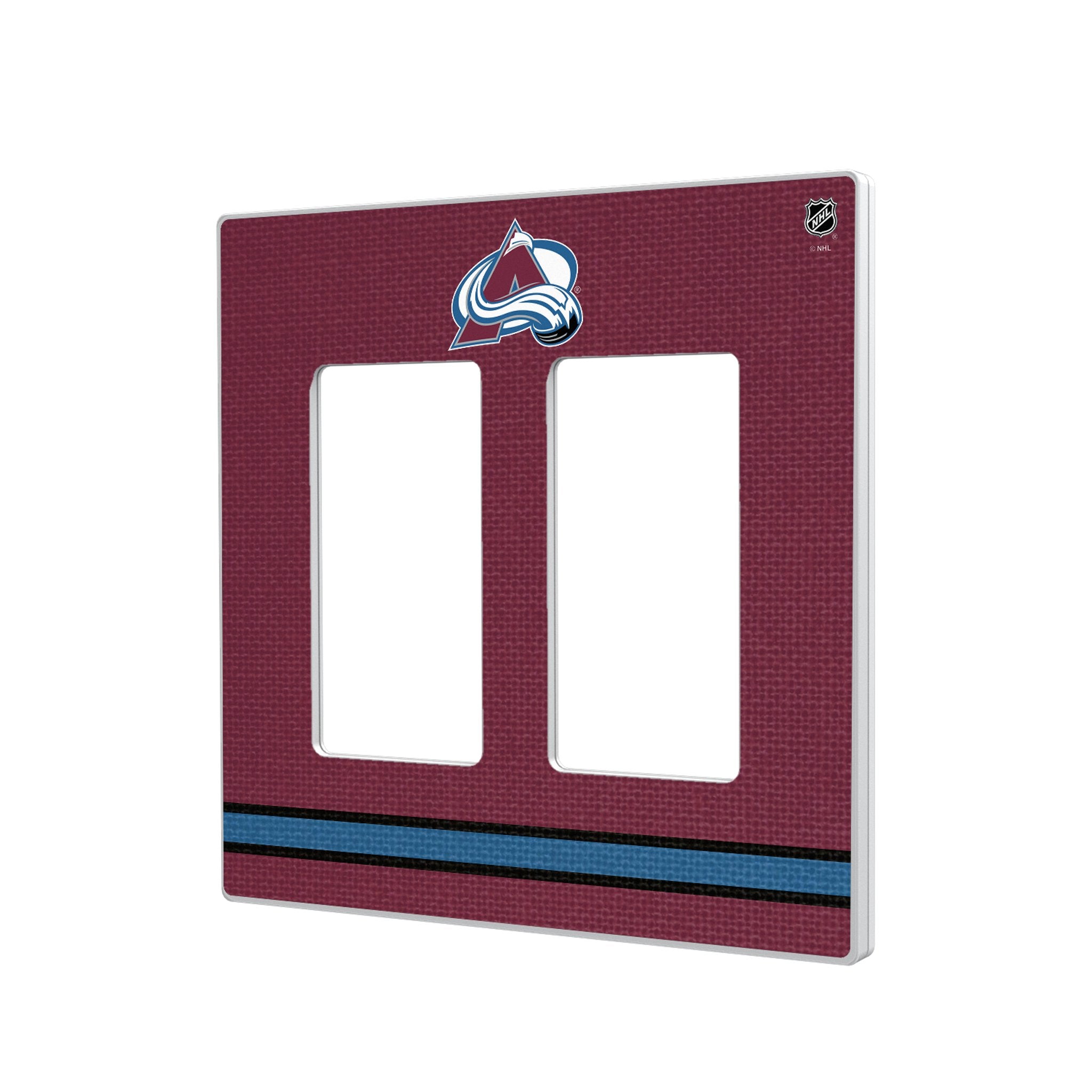 Colorado Avalanche Stripe Hidden-Screw Light Switch Plate 4