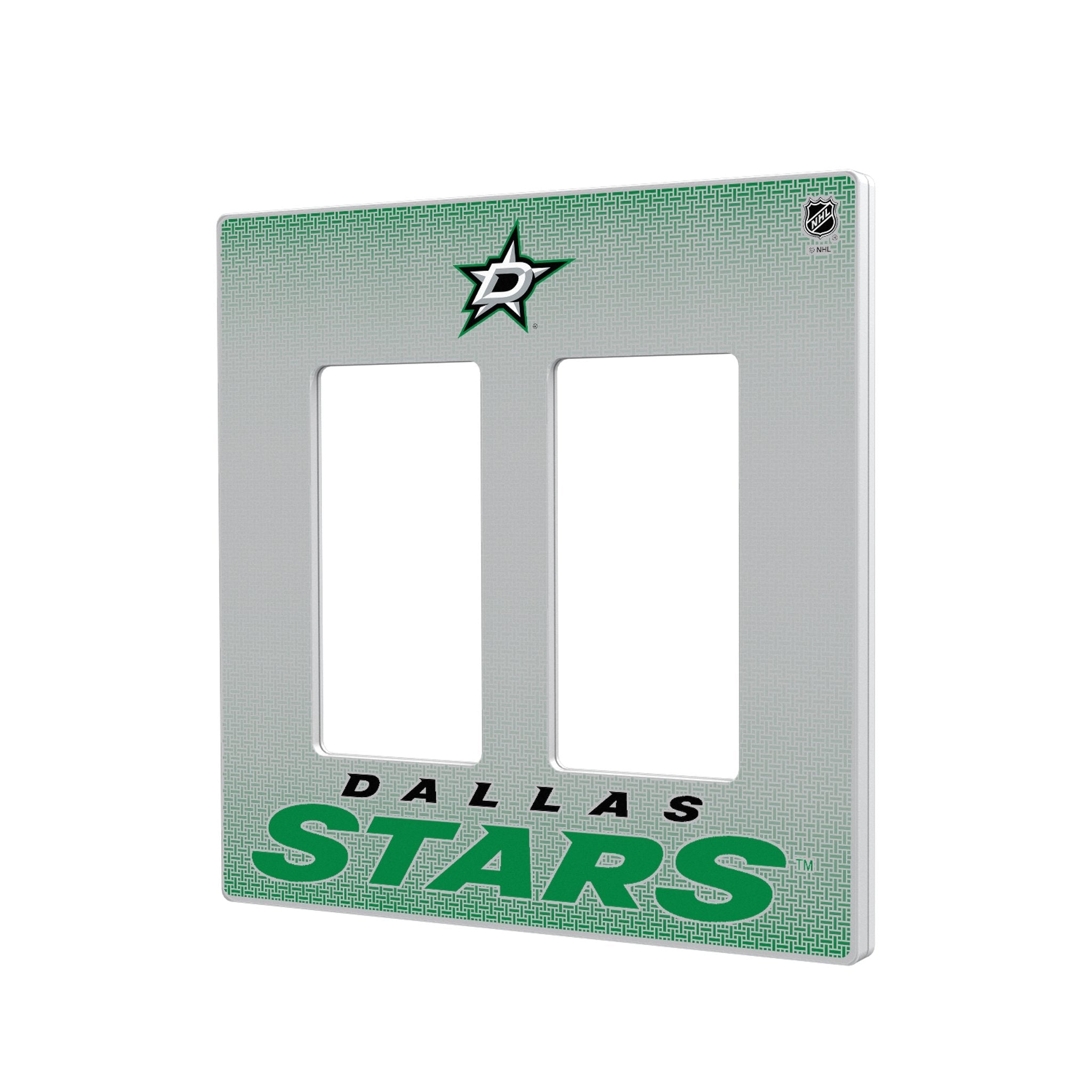 Dallas Stars Linen Hidden-Screw Light Switch Plate 4