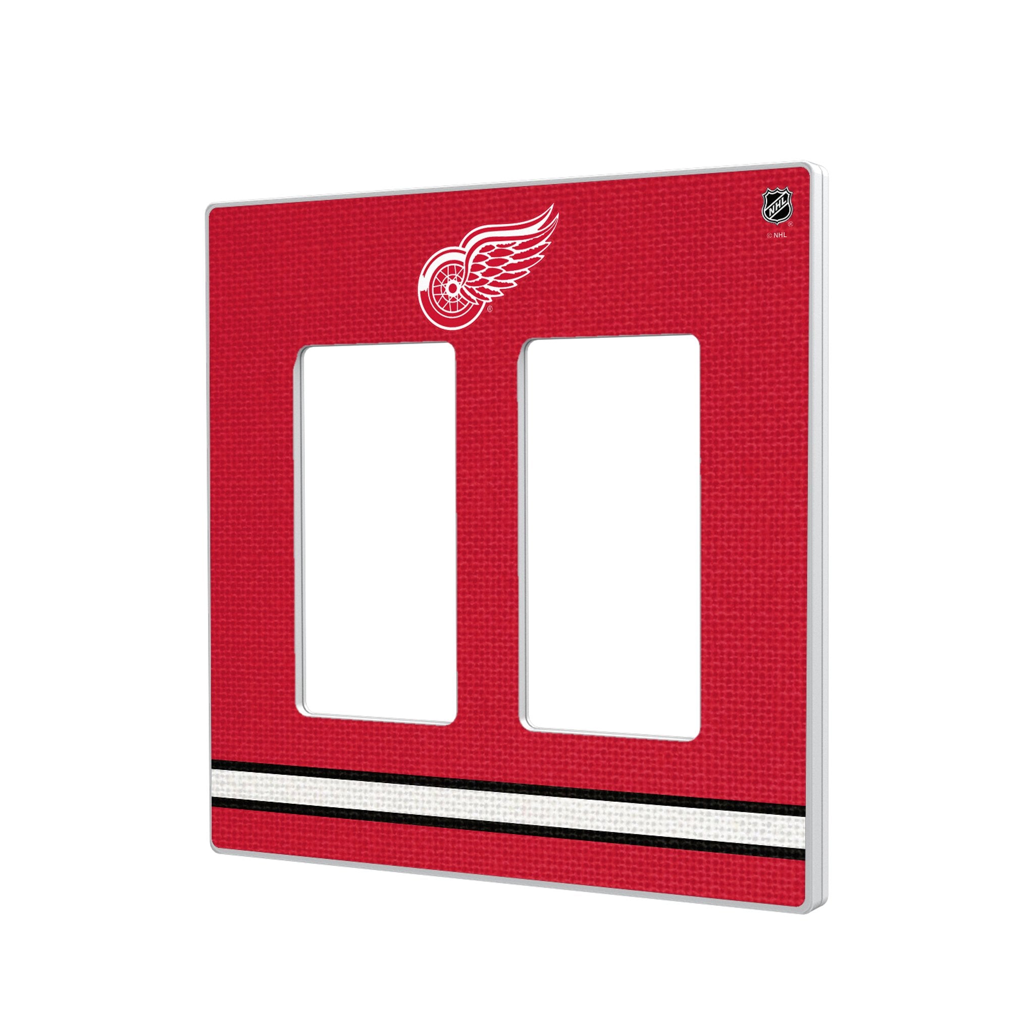 Detroit Red Wings Stripe Hidden-Screw Light Switch Plate 4