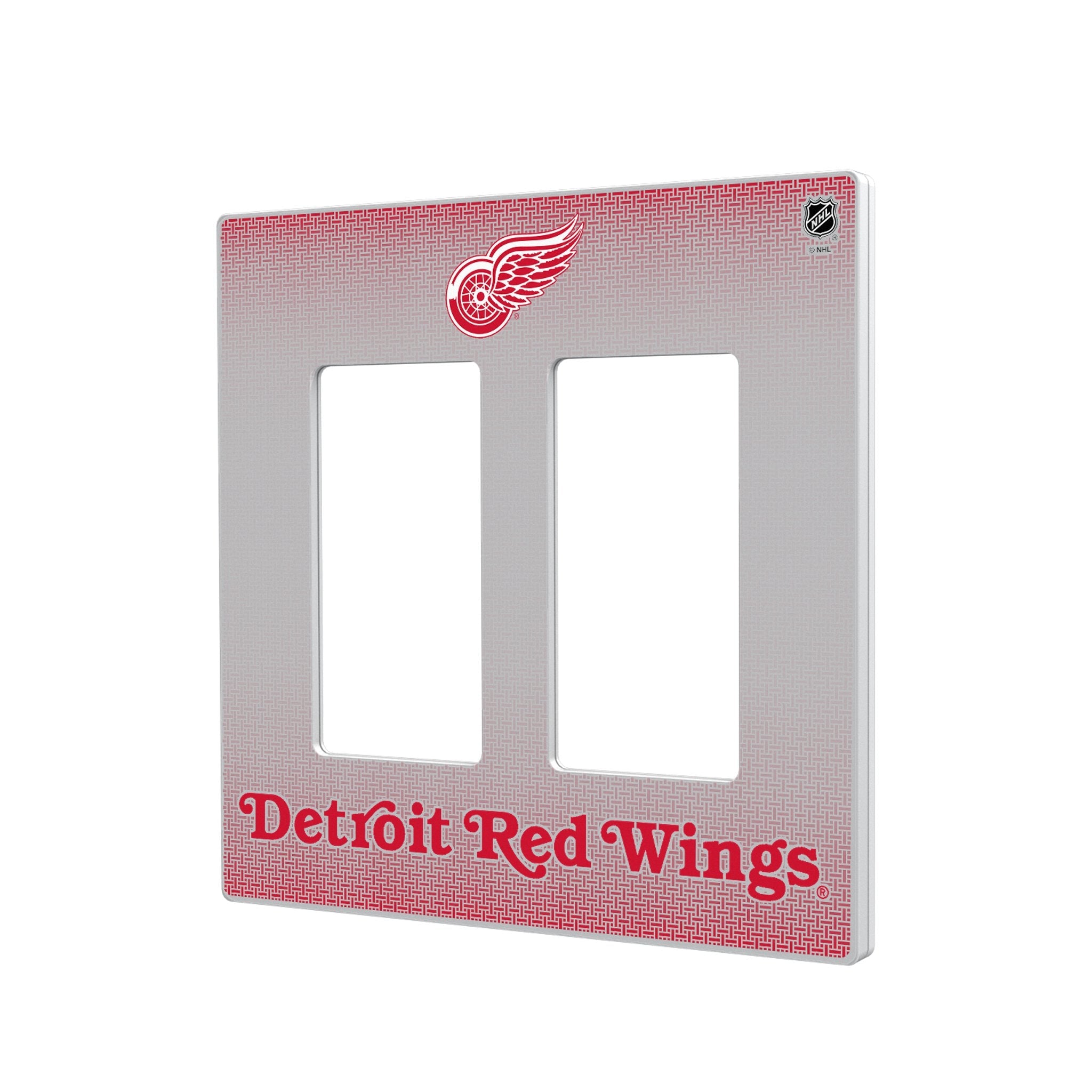 Detroit Red Wings Linen Hidden-Screw Light Switch Plate 4
