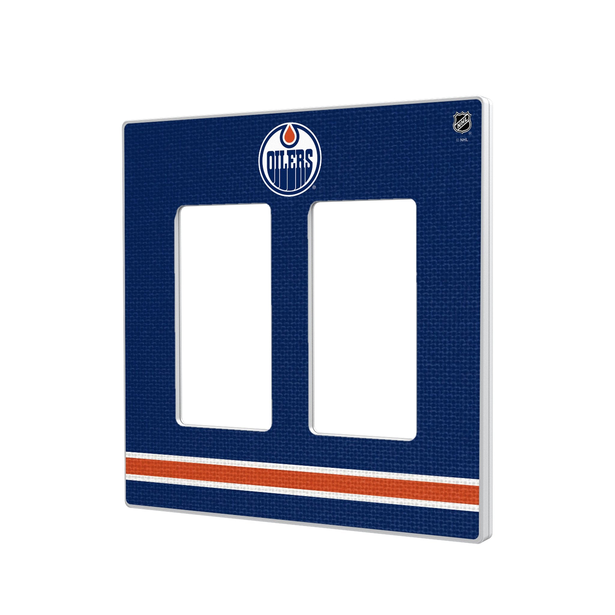 Edmonton Oilers Stripe Hidden-Screw Light Switch Plate 4