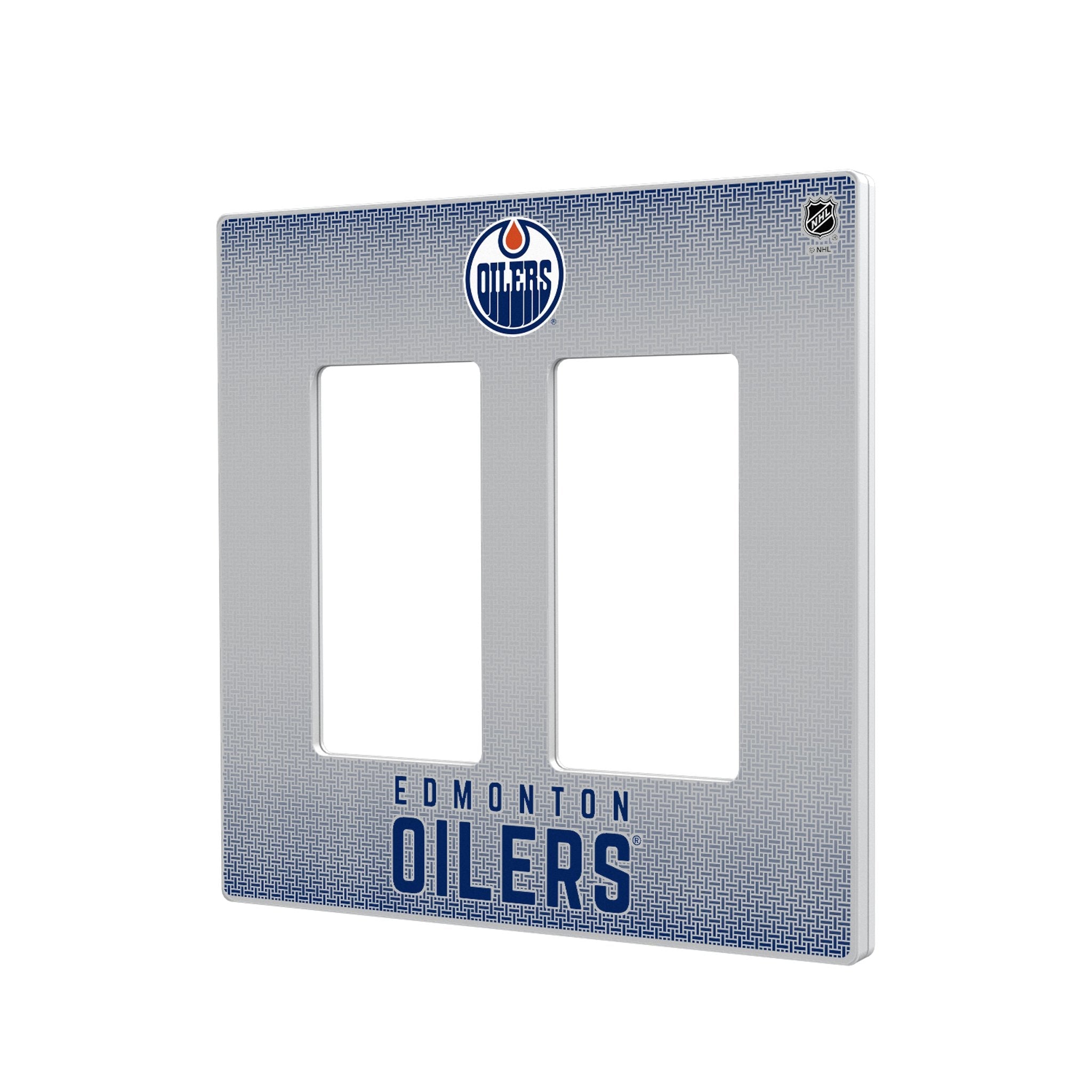 Edmonton Oilers Linen Hidden-Screw Light Switch Plate 4