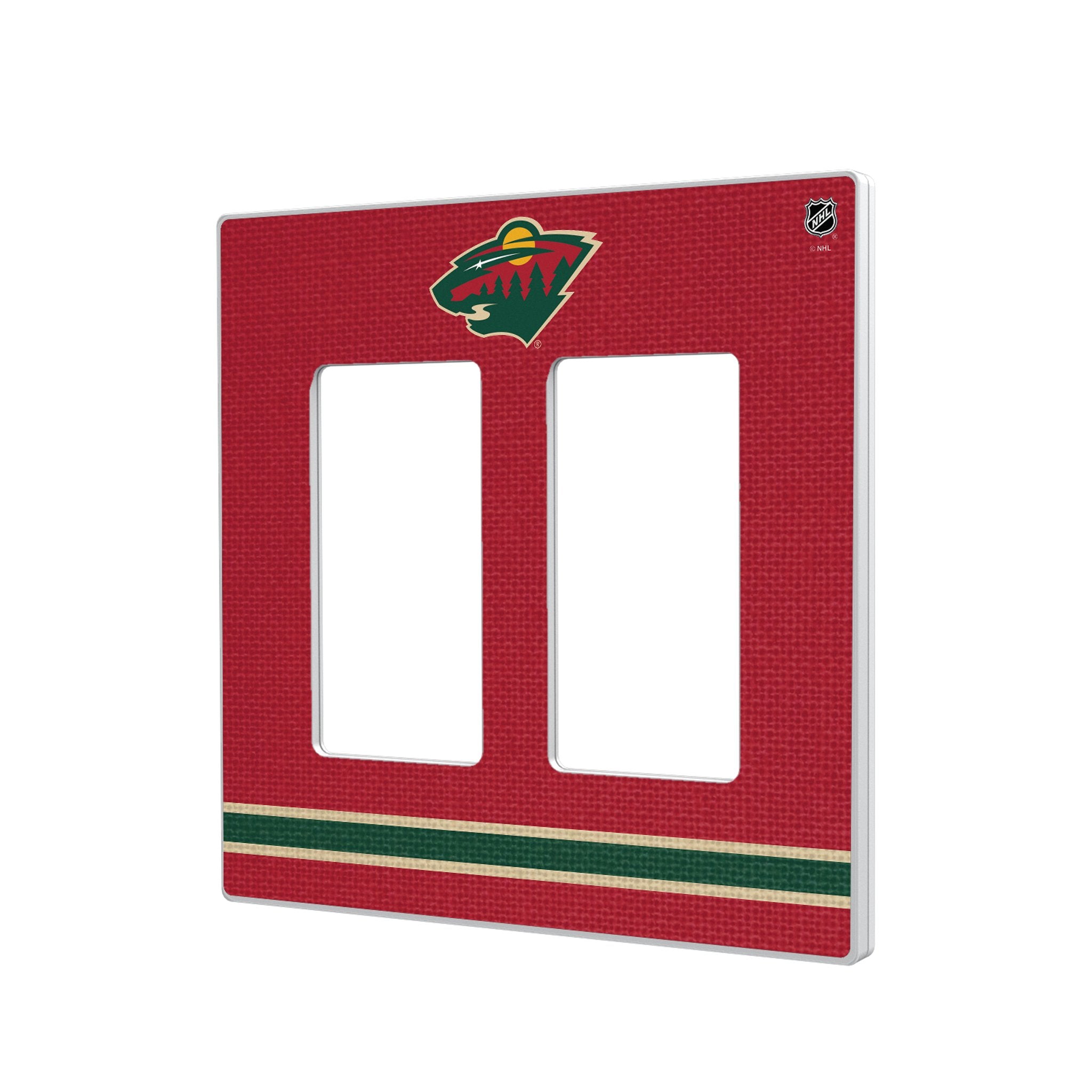 Minnesota Wild Stripe Hidden-Screw Light Switch Plate 4