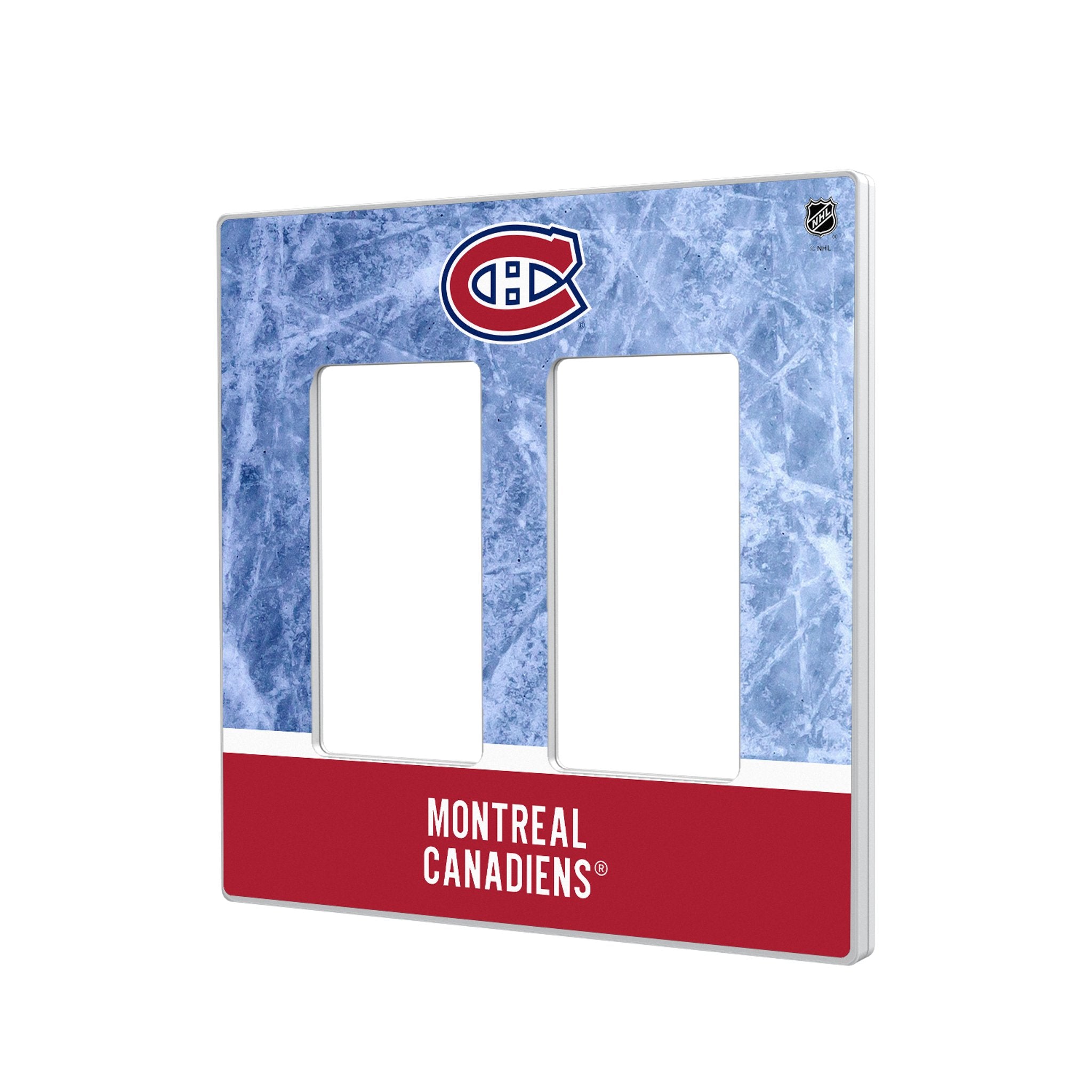 Montreal Canadiens Ice Wordmark Hidden-Screw Light Switch Plate 4
