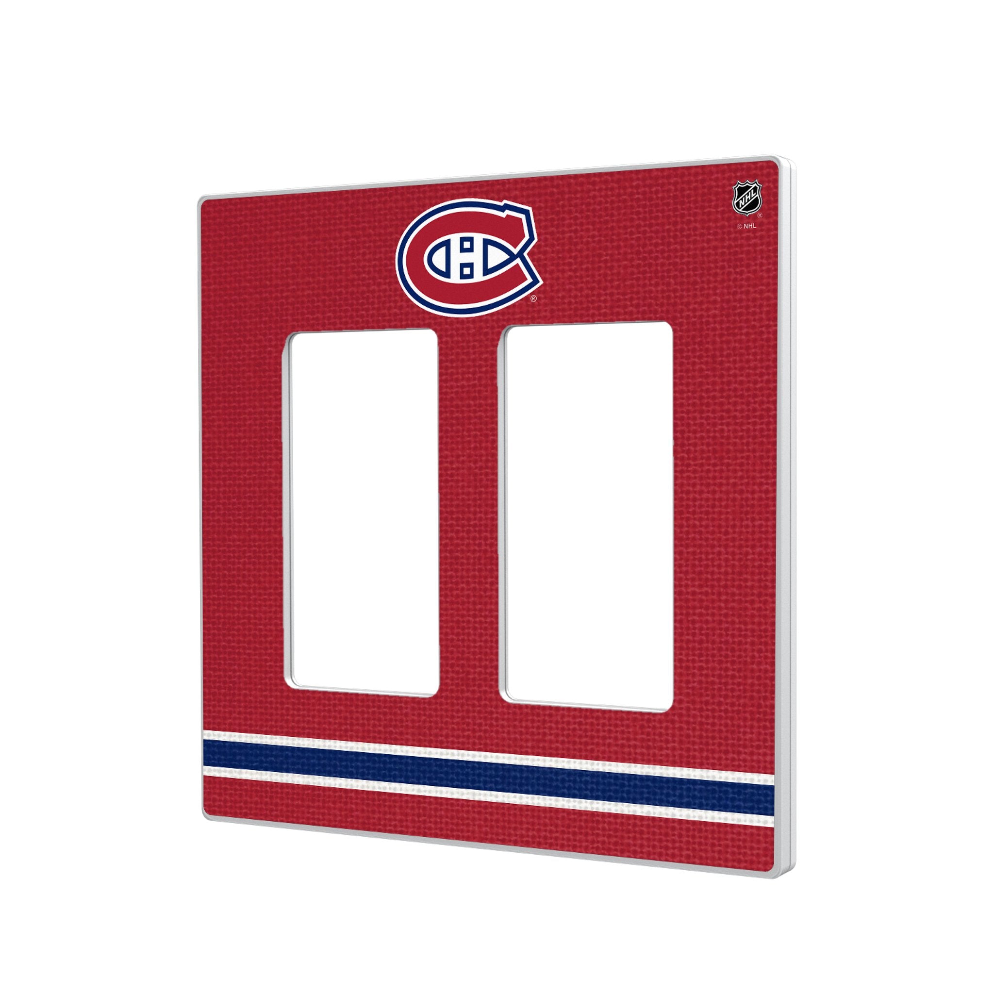 Montreal Canadiens Stripe Hidden-Screw Light Switch Plate 4