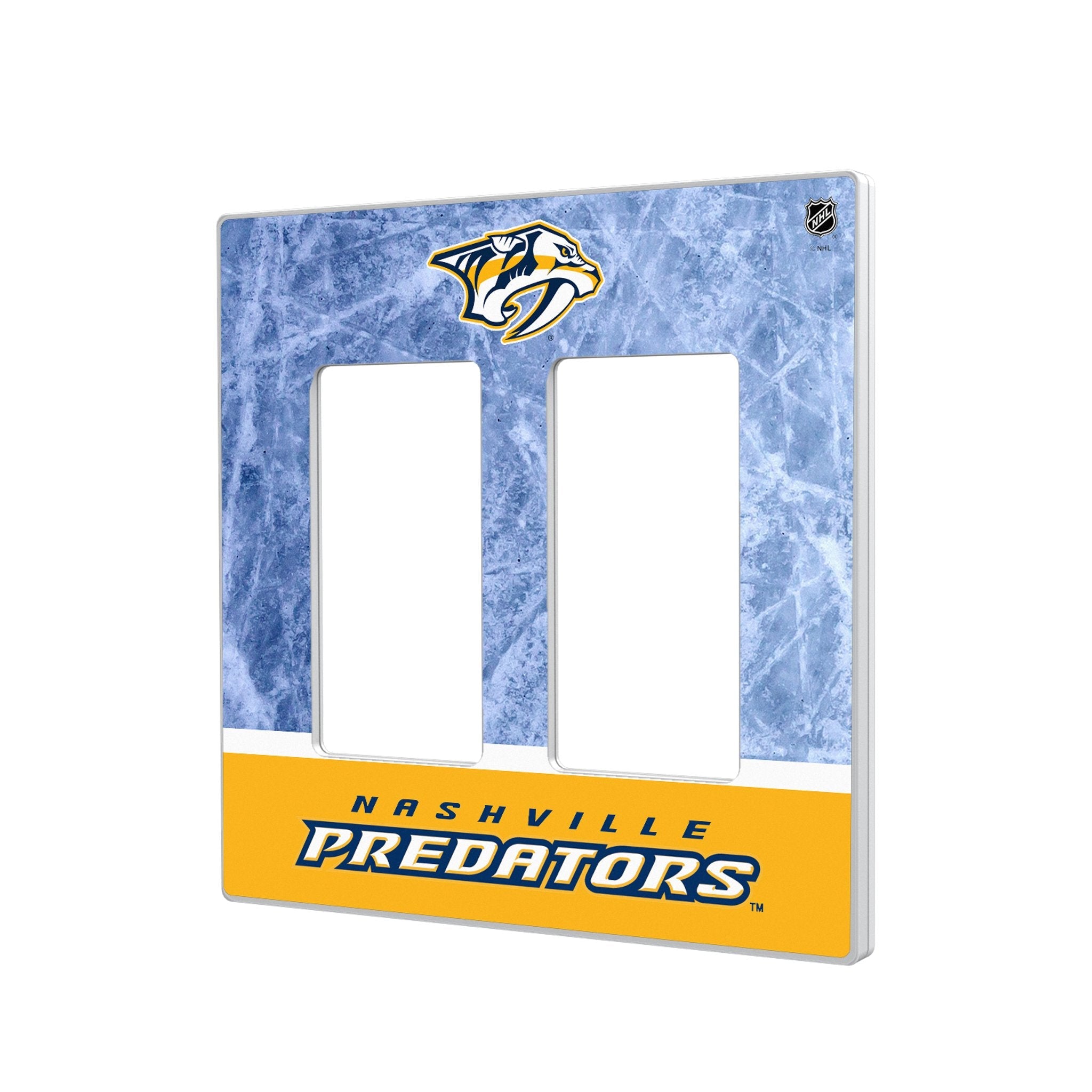 Nashville Predators Ice Wordmark Hidden-Screw Light Switch Plate 4